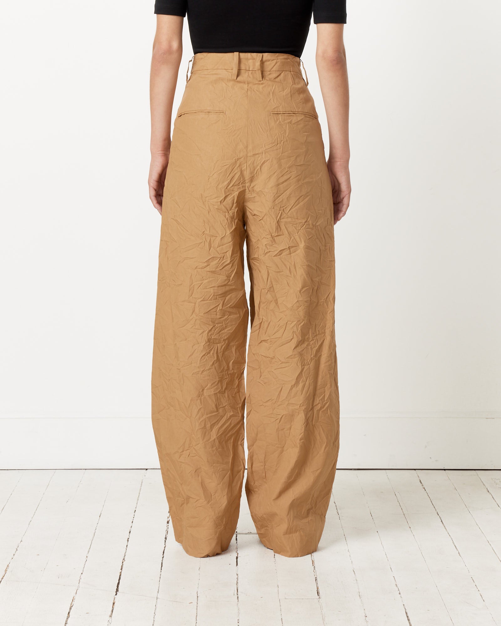 Auralee Wrinkled Twill Pant Brown - Brown / 1 (257098)