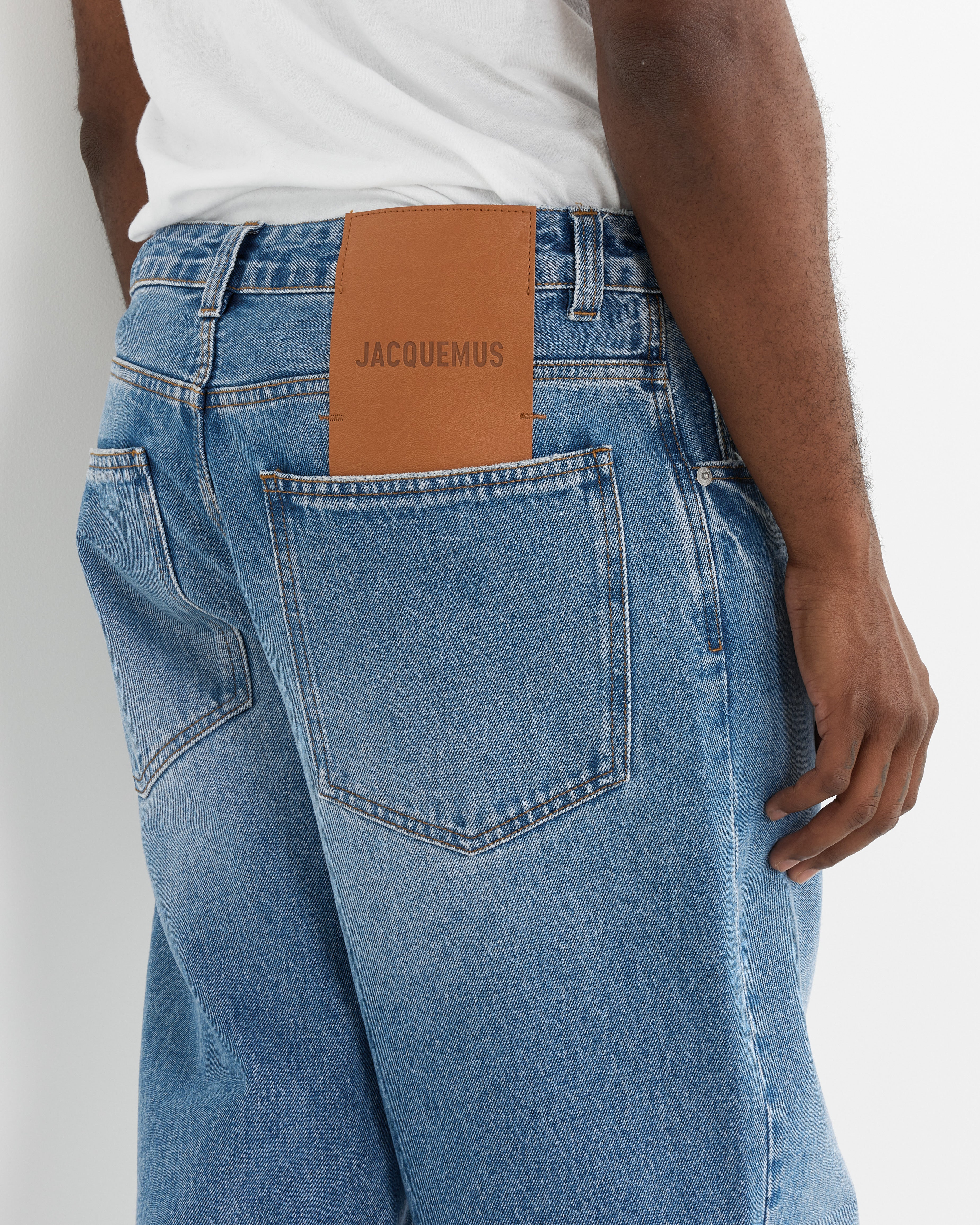 Le De-Nimes Large Jean in Blue/Tabac - Blue/Tabac / 32 (257152)