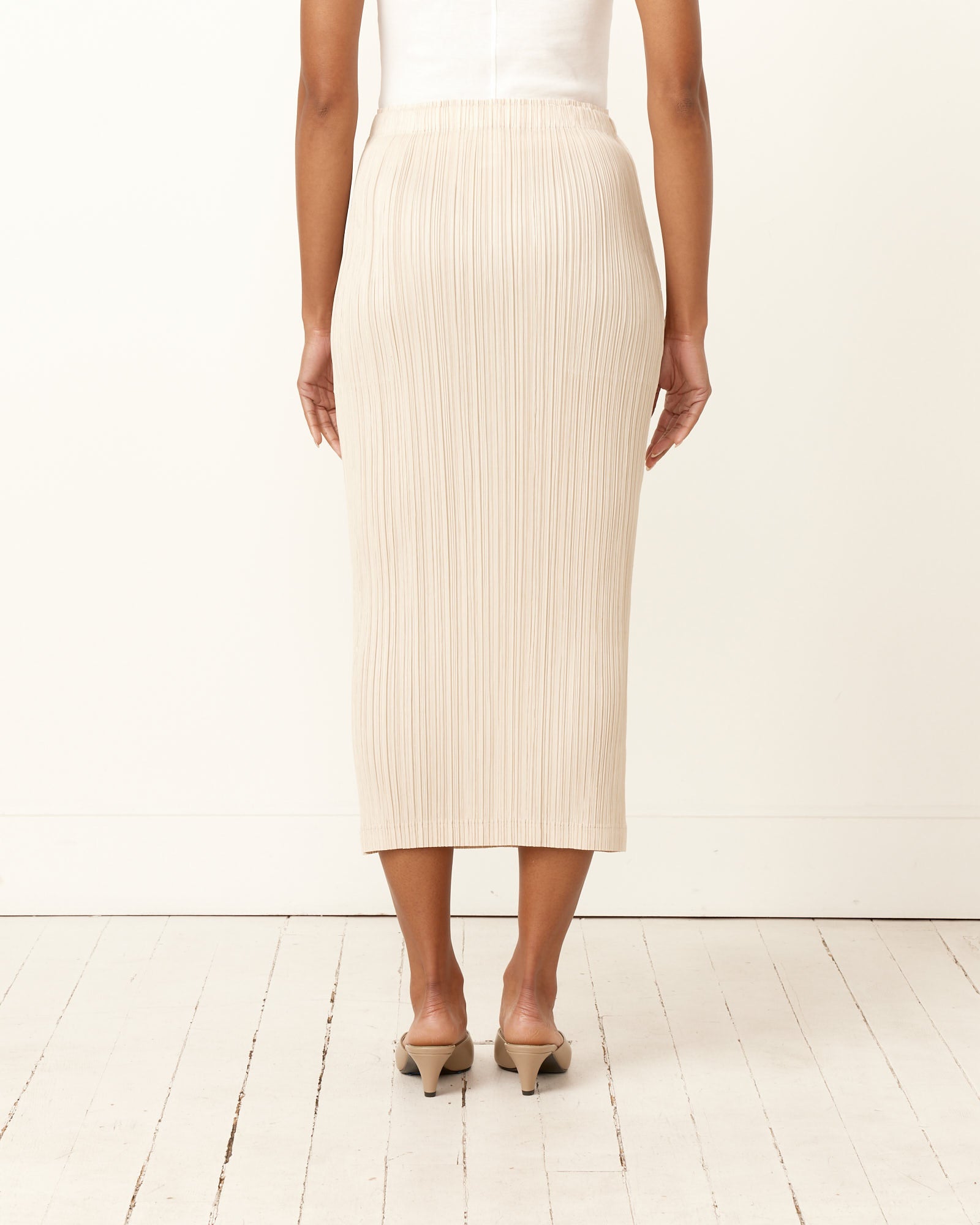 Issey Miyake Pleats Please Thicker Skirt Cream - Cream / 5 (257188)