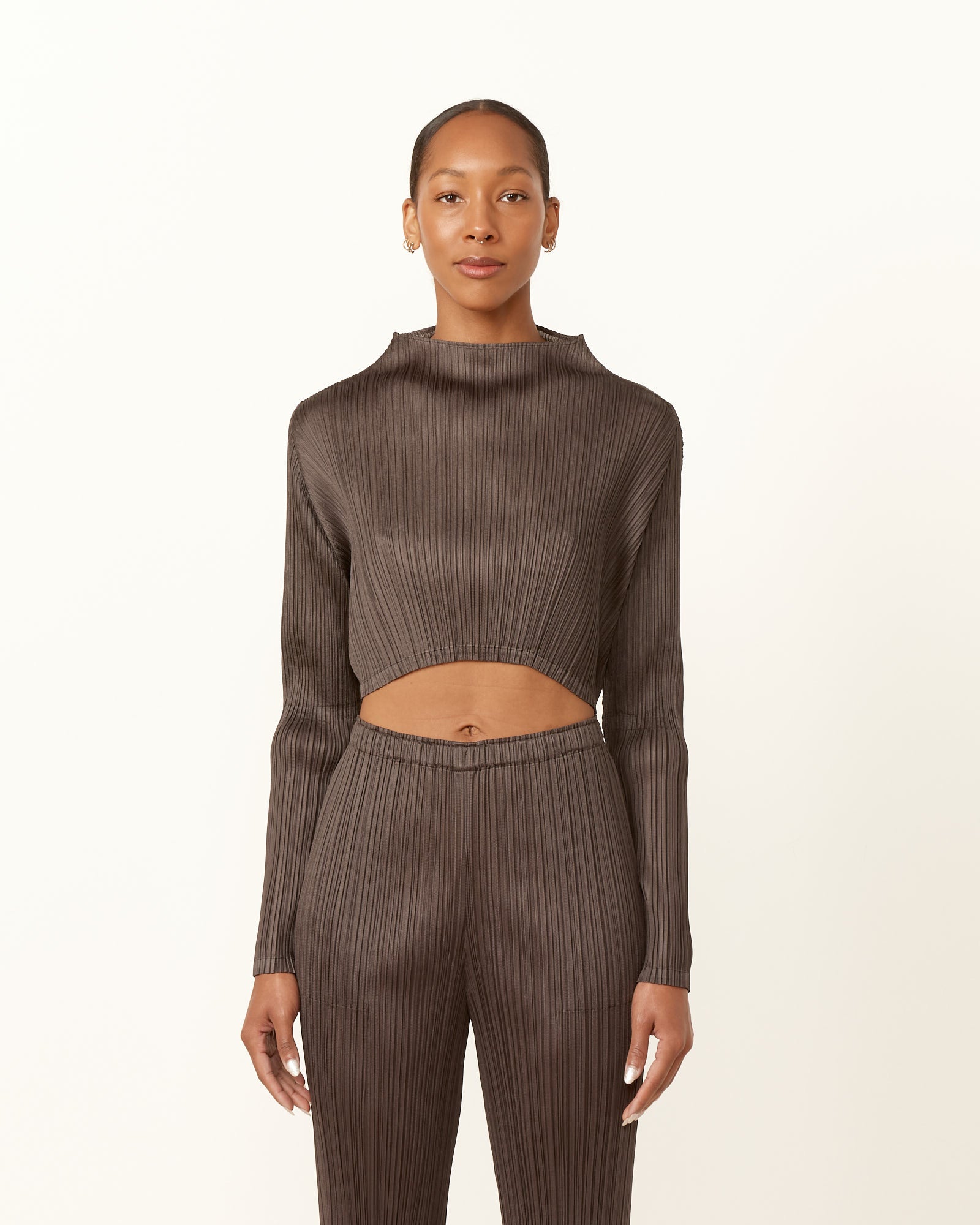 Issey Miyake Pleats Please MC Jan Top Charcoal Grey - Charcoal Grey / 5 (257190)