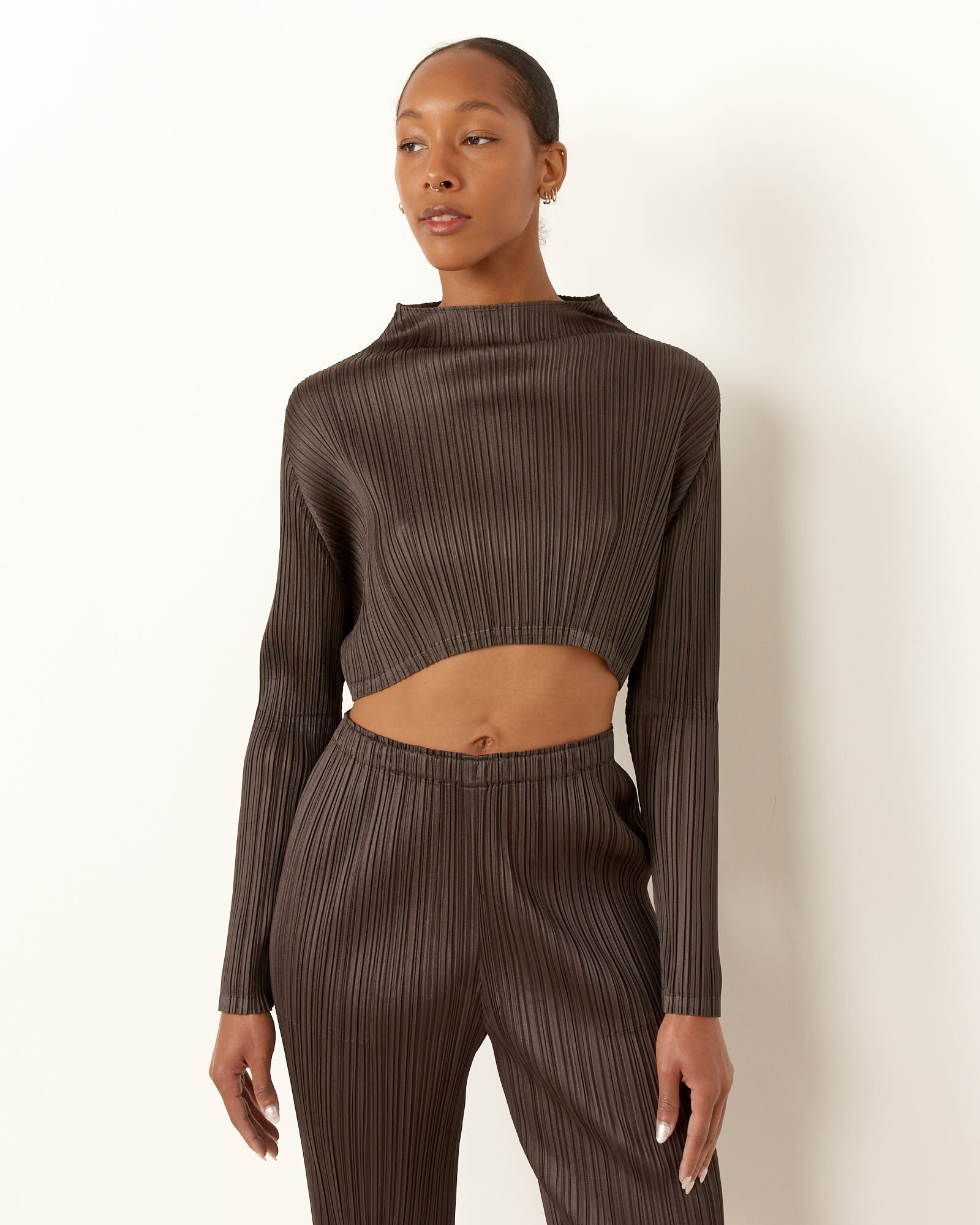 Issey Miyake Pleats Please MC Jan Top Charcoal Grey - Charcoal Grey / 5 (257190)