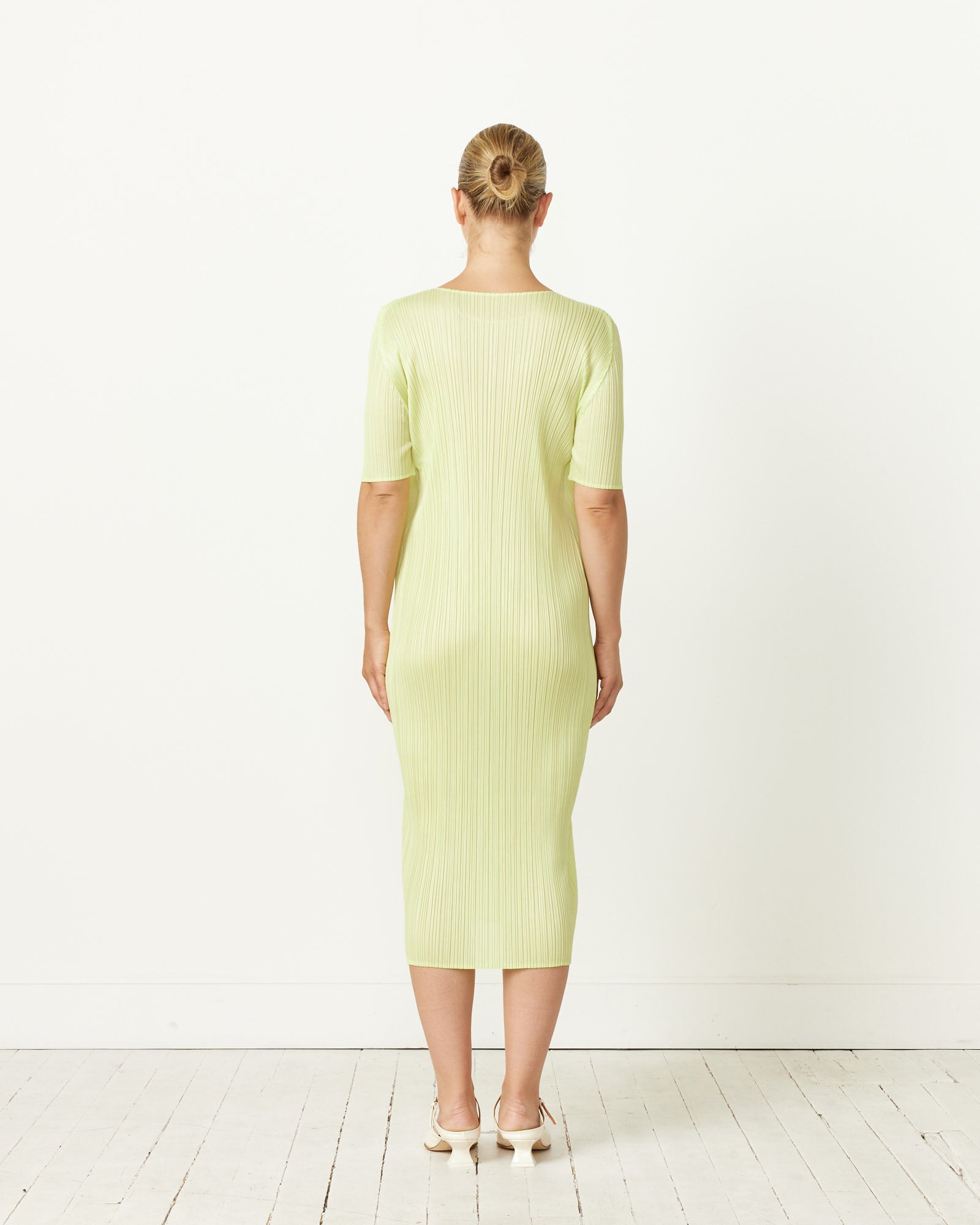 Issey Miyake Pleats Please MC May Dress Lemon Yellow - Lemon Yellow / 5 (257227)