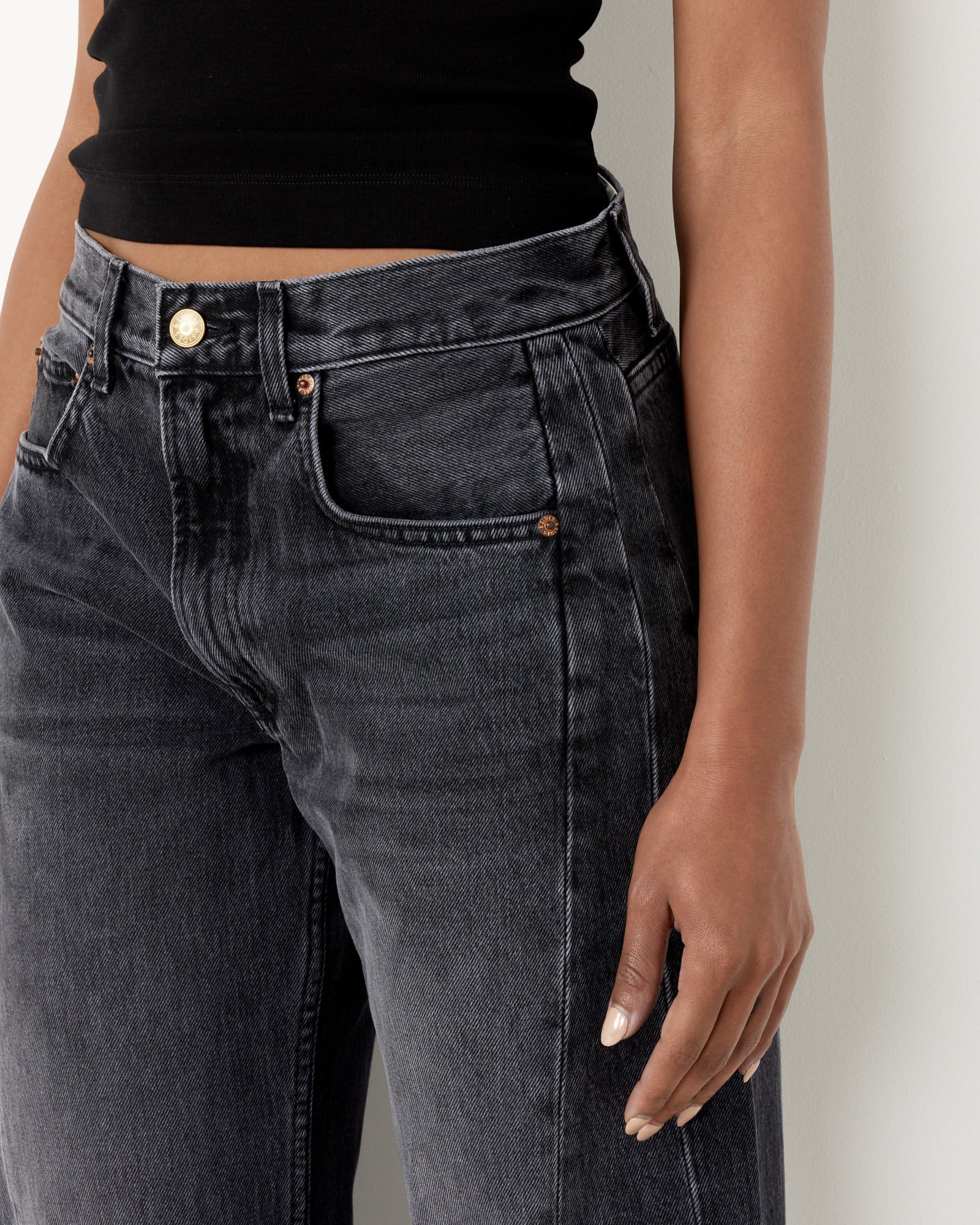 Relaxed Lasso Long Jean in Stil Black