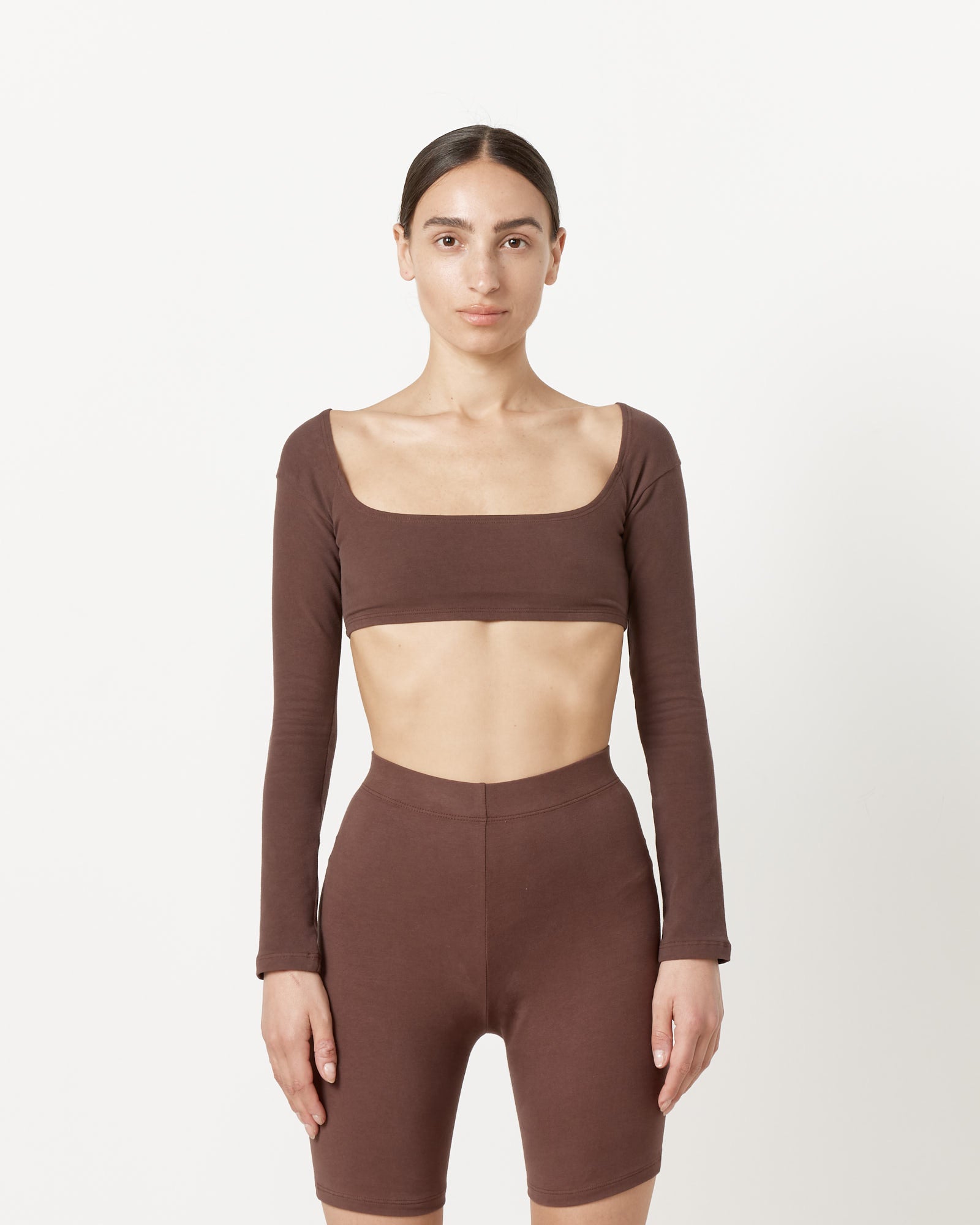 Gil Rodriguez El Tigre Chiquito L/S Crop Top Chocolate - Chocolate / S (257738)