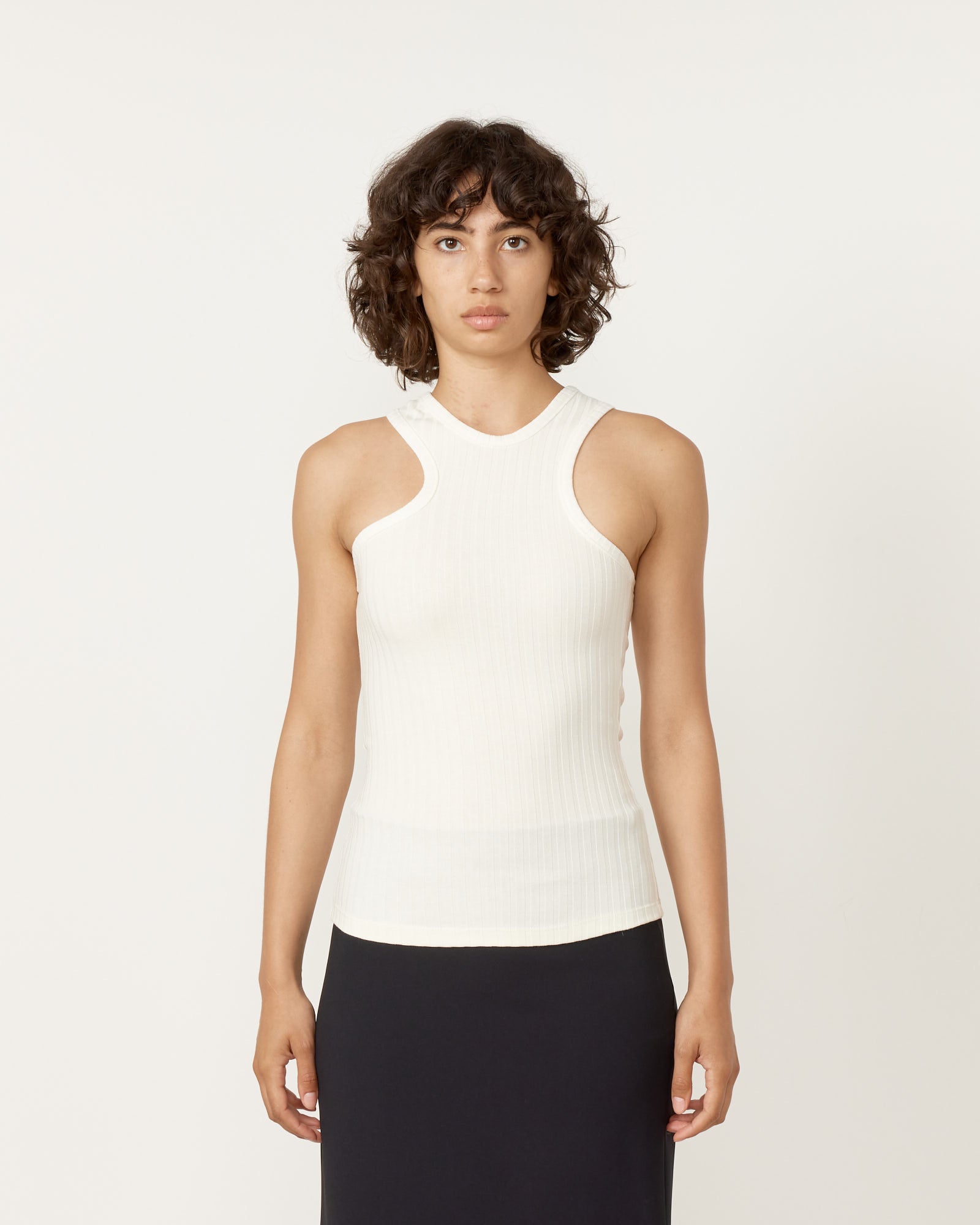 NOMIA Wide Rib Knit Tank Ivory - Ivory / XS (258000)