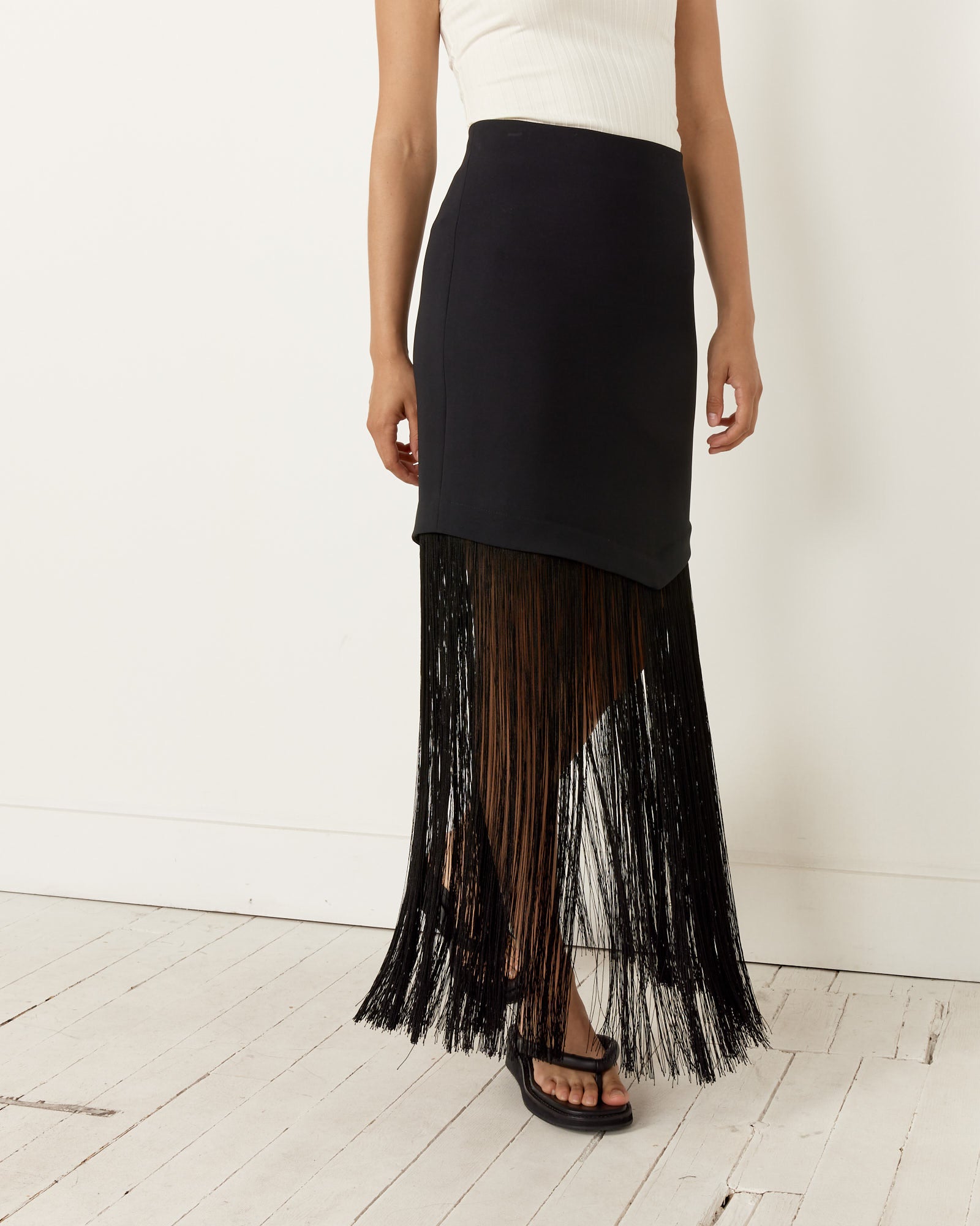 NOMIA Structured Crepe Skirt Black - Black / 2 (258017)