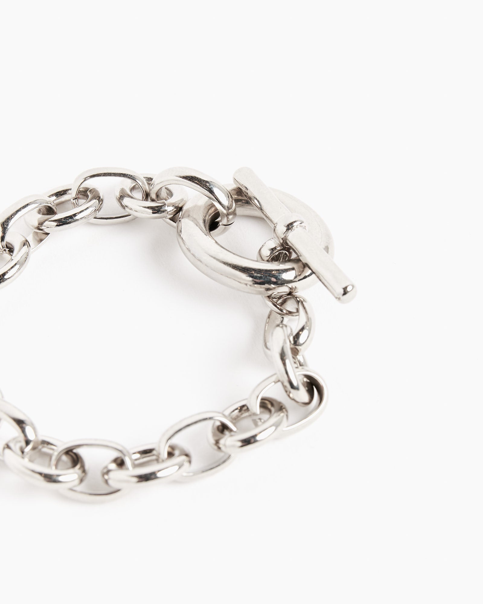 Portrait Bracelet in Platinum Plated Brass