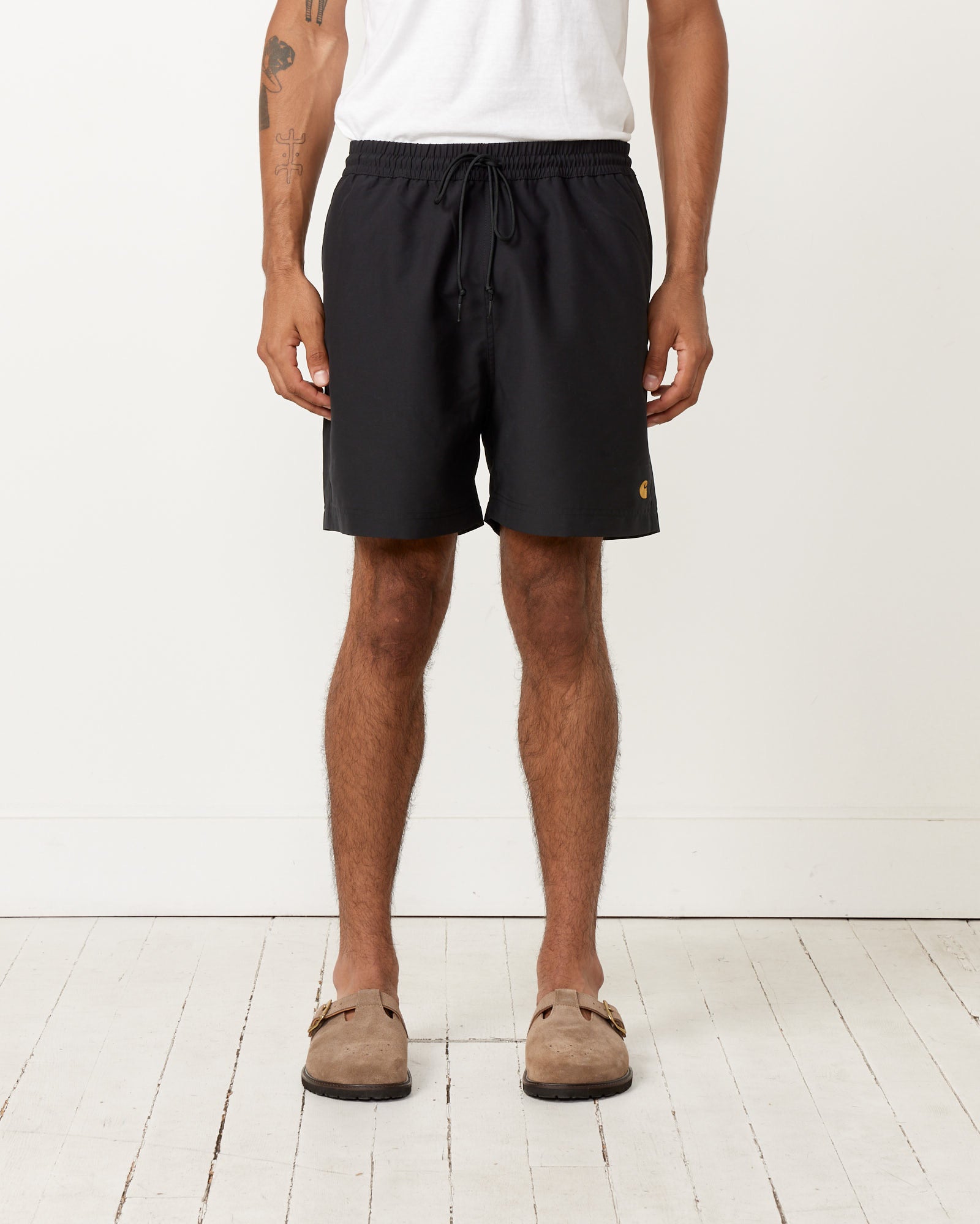 Chase Swim Trunks in Black/Gold