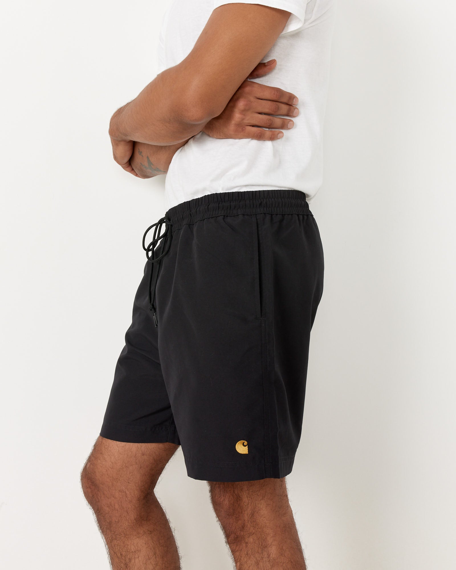 Chase Swim Trunks in Black/Gold