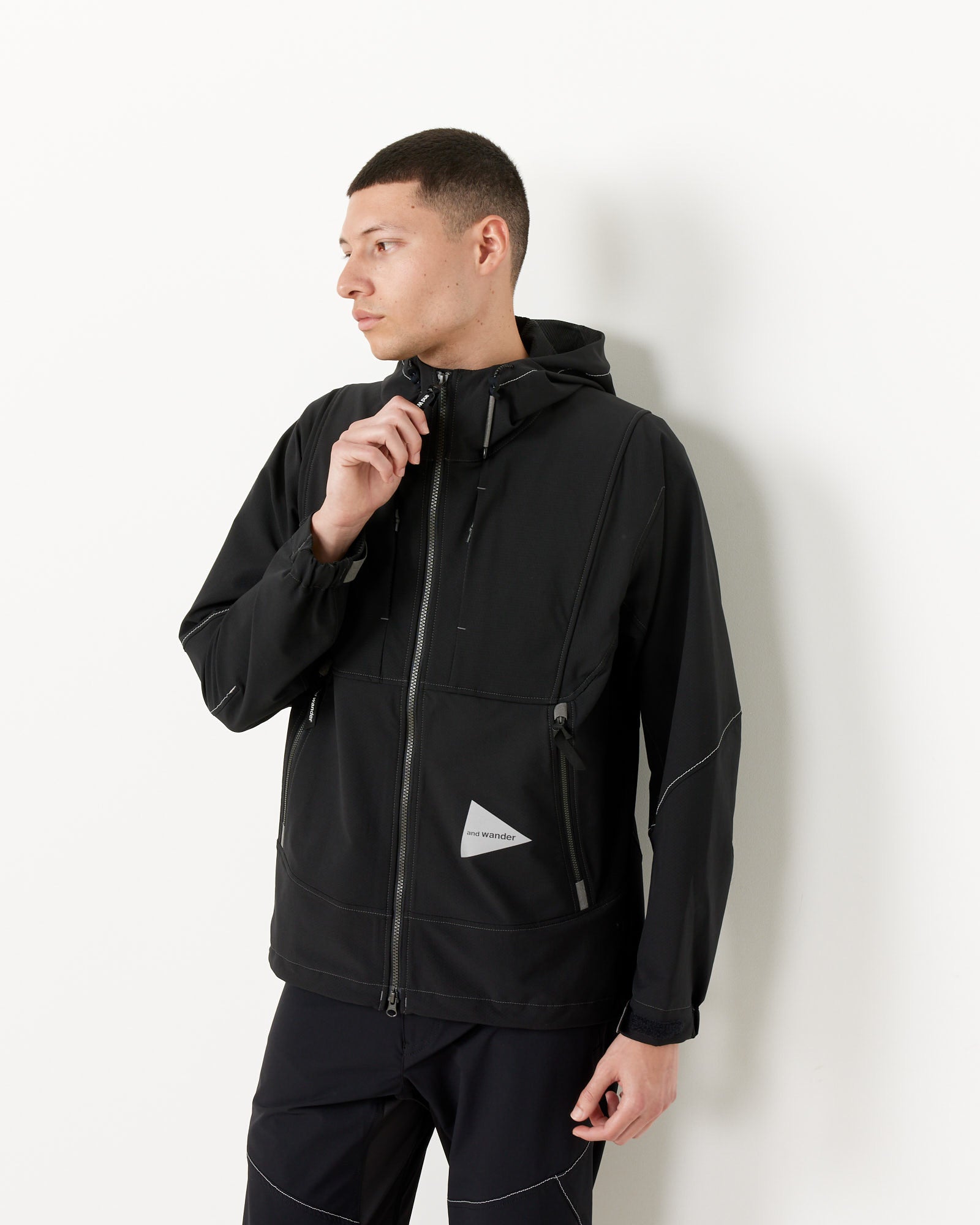 Light Stretch Shell Jacket in Black