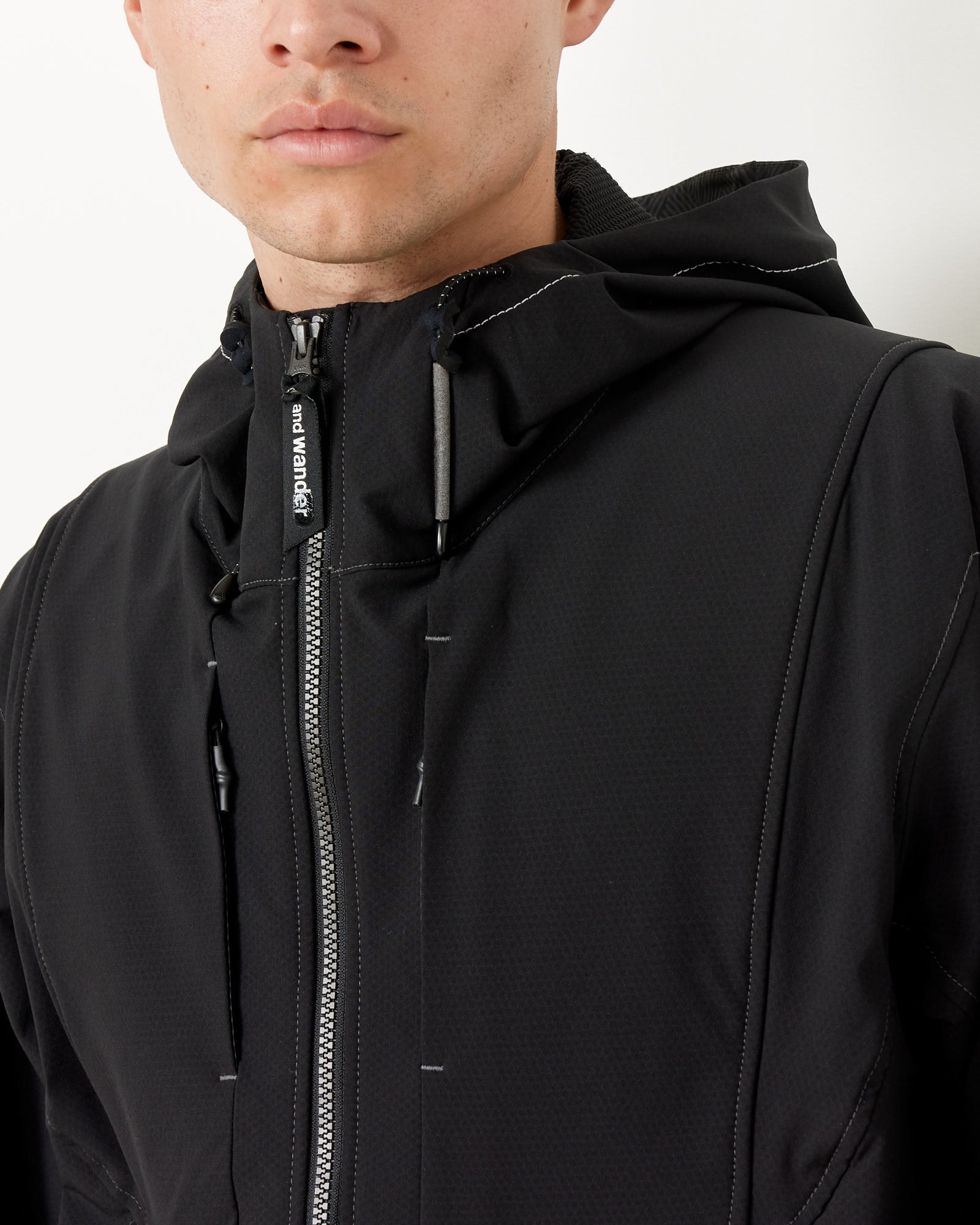 Light Stretch Shell Jacket in Black