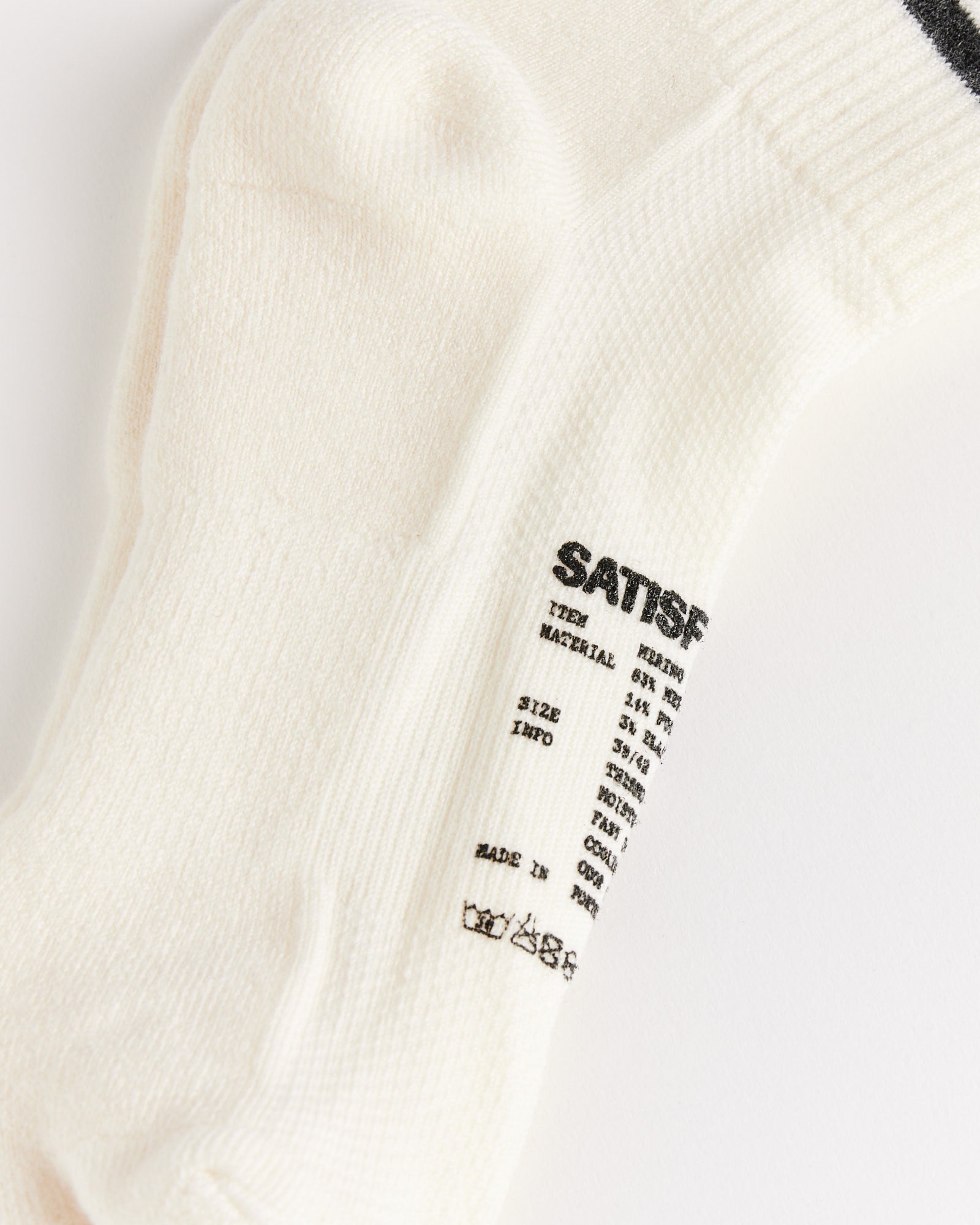 Merino Tube Socks in White