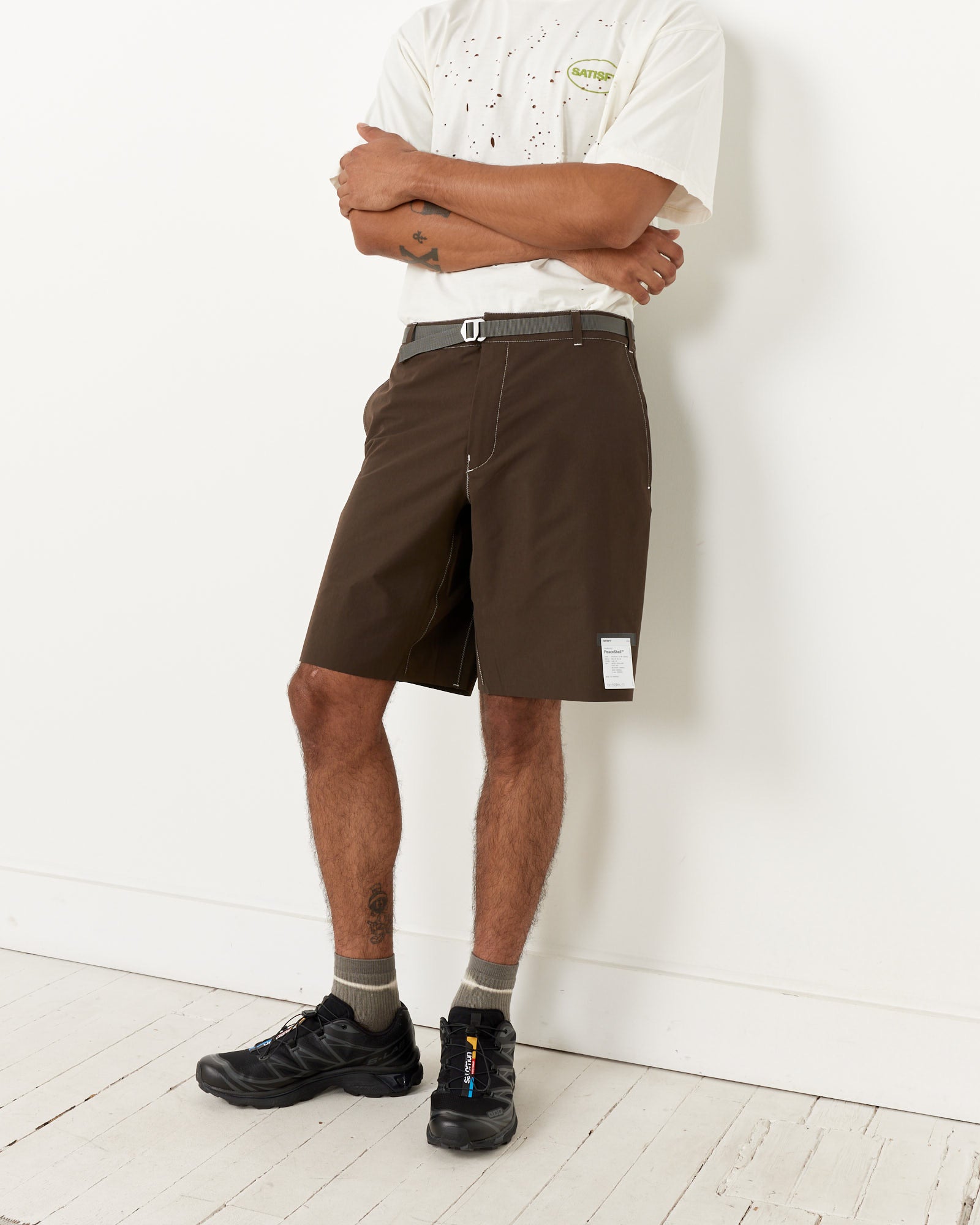 PeaceShell Standard Climb Shorts in Brown