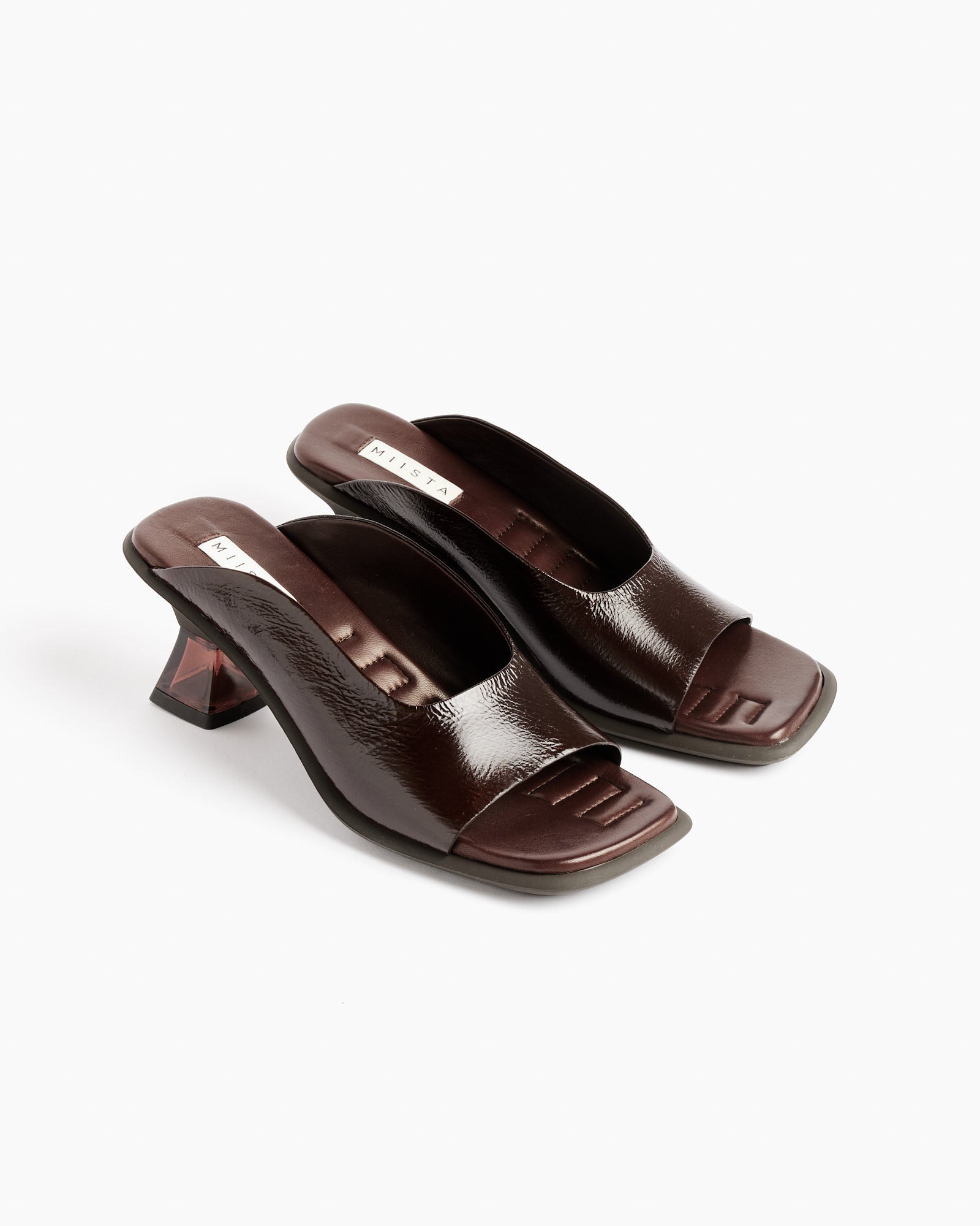 Miista Janaina Mule Sandals Dark Brown - Dark Brown / 39 (258887)