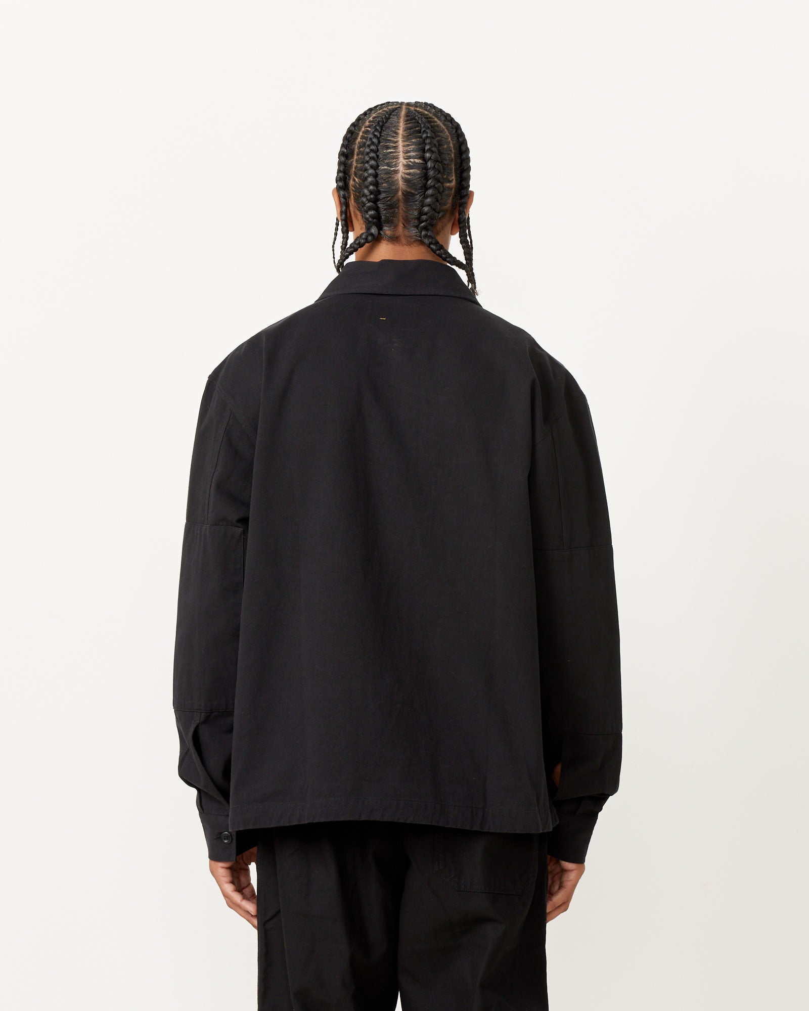 Drawcord Jacket in Black