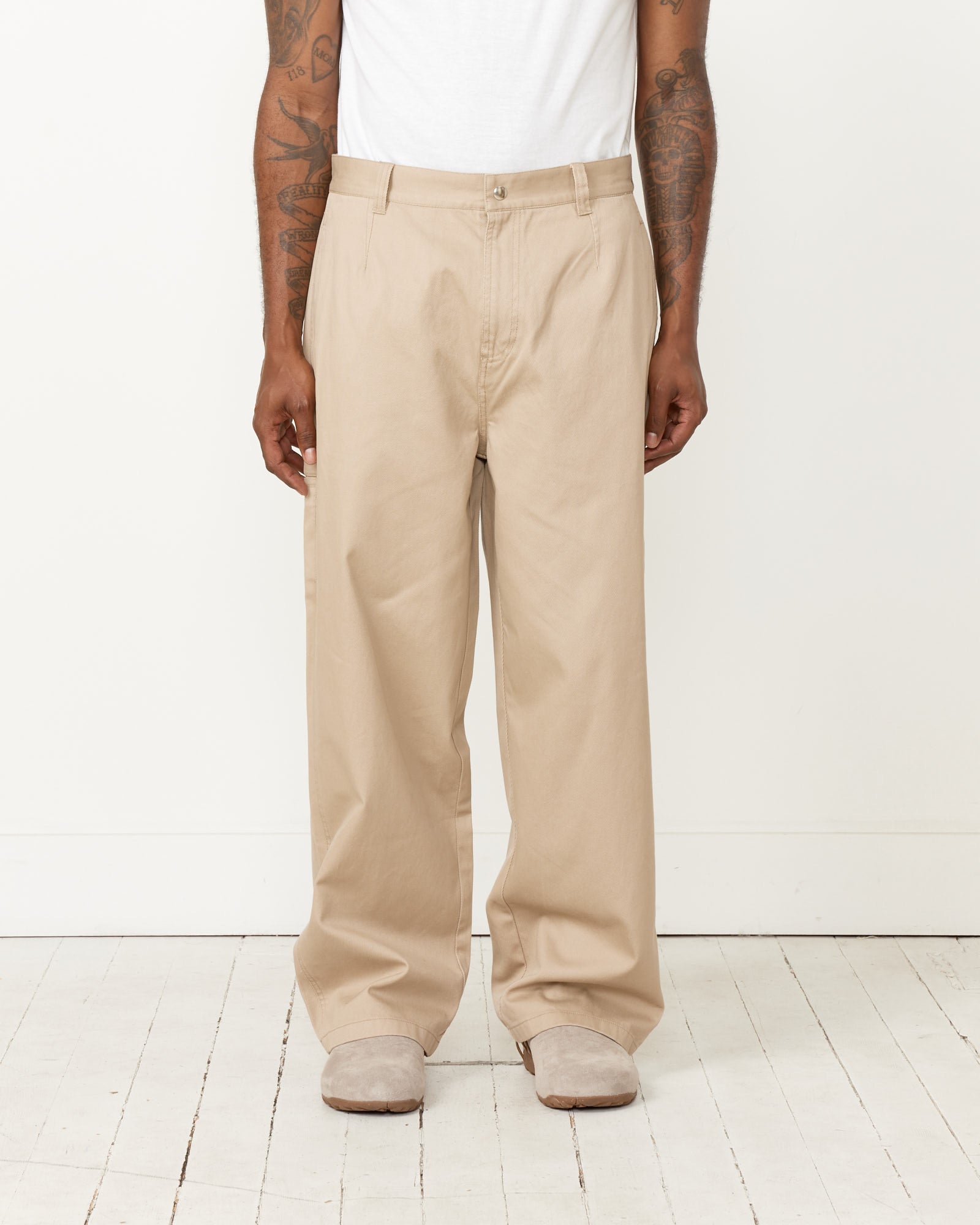 Stussy Workgear Trousers Khaki - Khaki / 32 (259685)