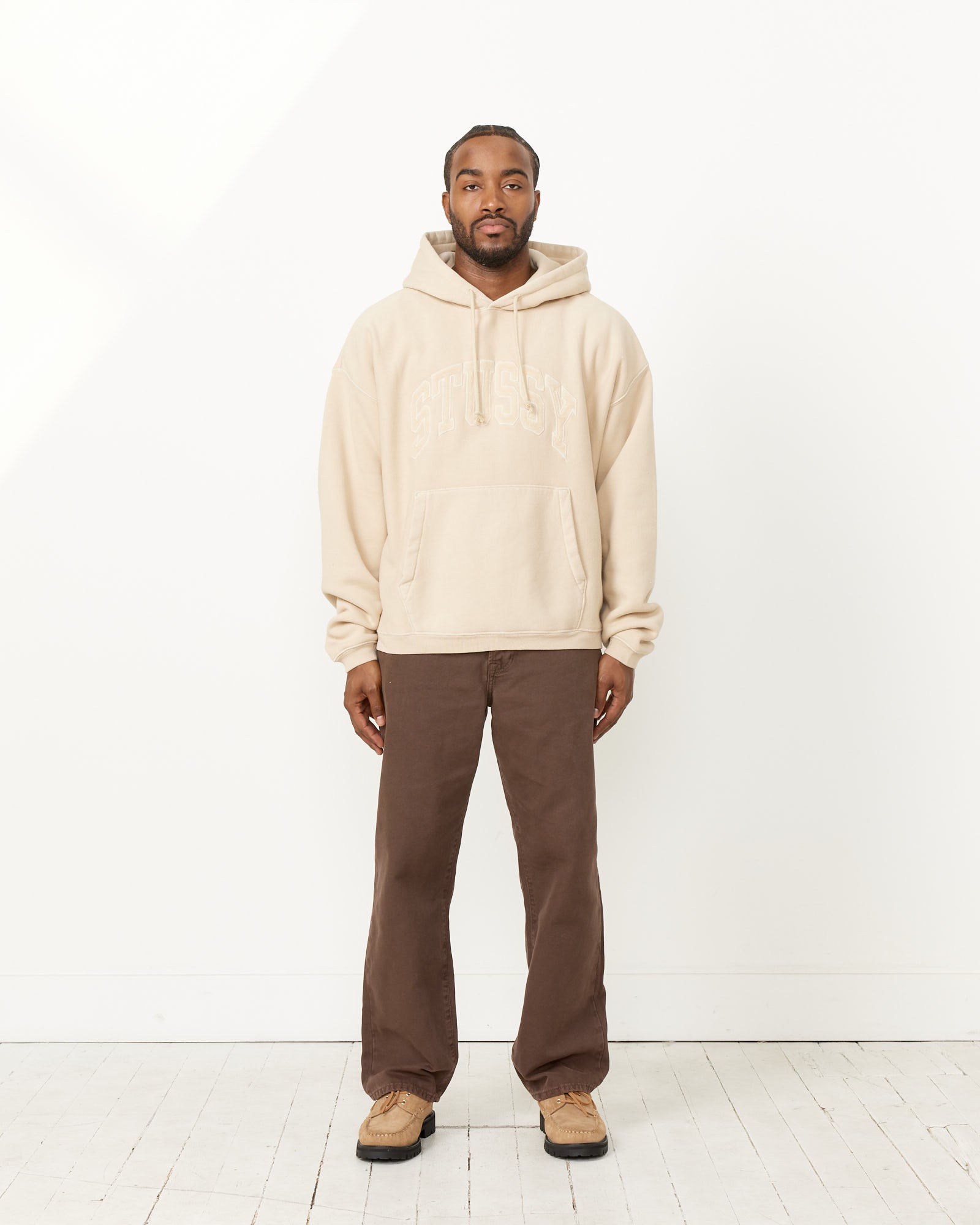 Stussy Embroidered Relaxed Hood Sand - Sand / L (259710)