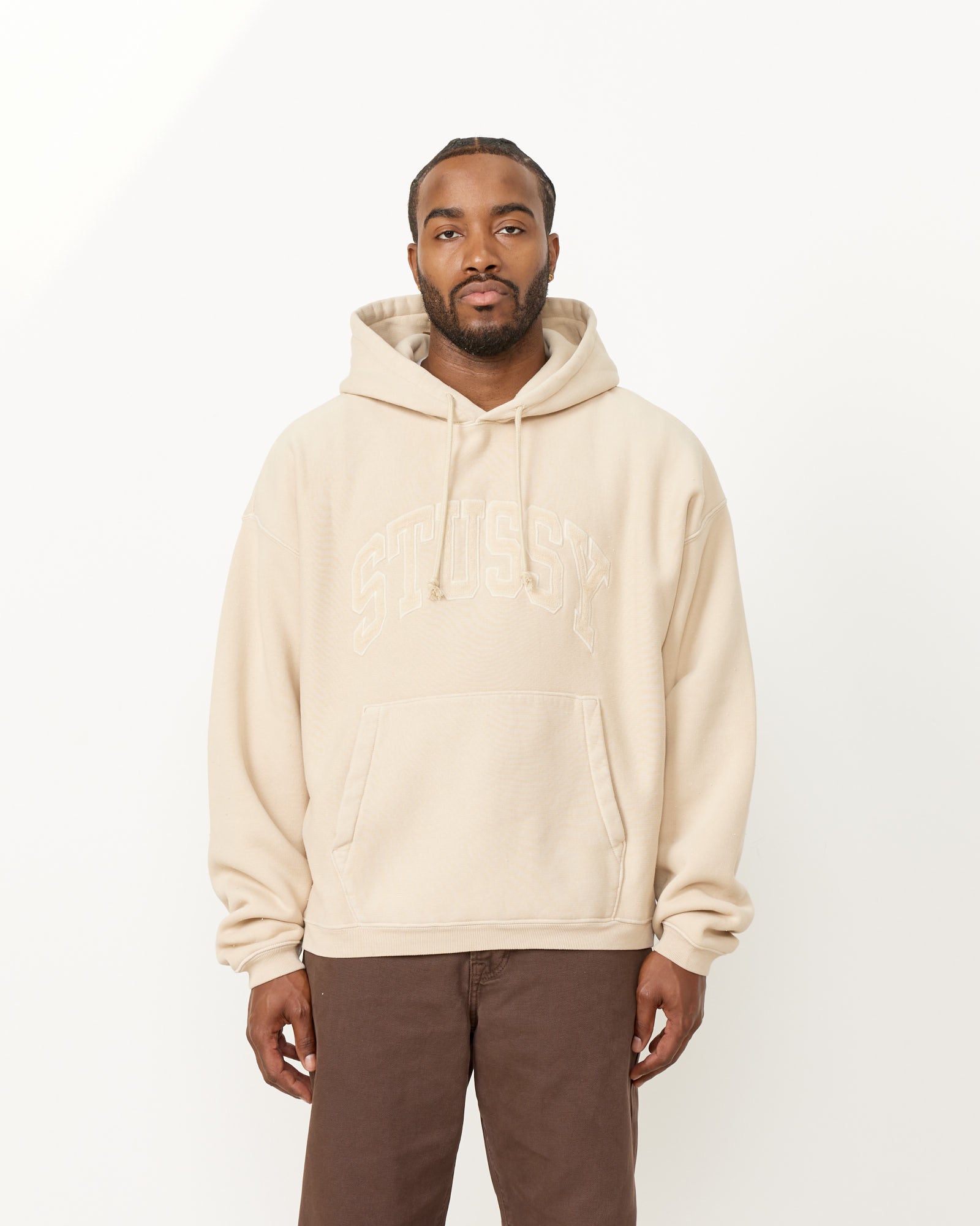 Stussy Embroidered Relaxed Hood Sand - Sand / L (259710)