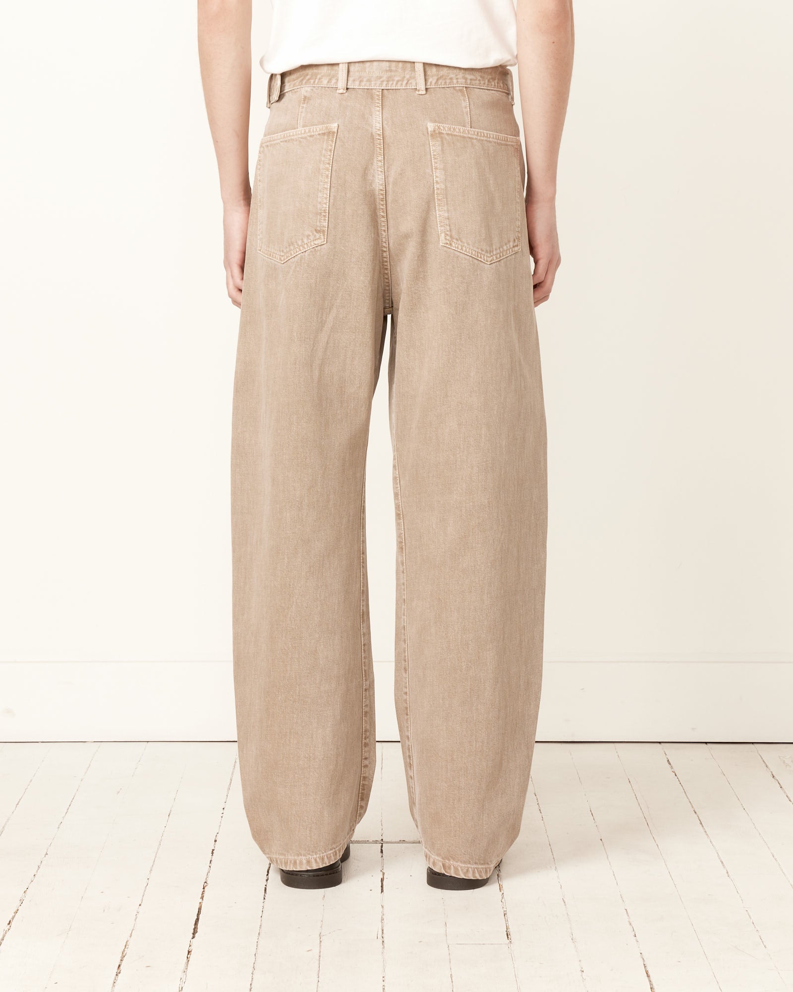 Lemaire Twisted Belted Pants Snow Beige - Snow Beige / M (259734)