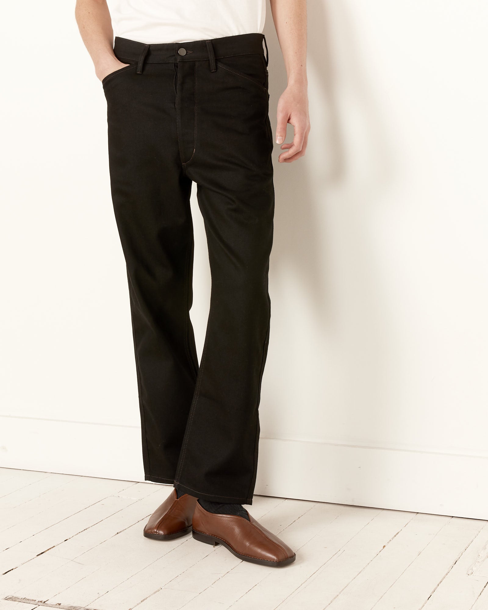 Lemaire Curved 5 Pocket Pants Black - Black / 50 (259739)