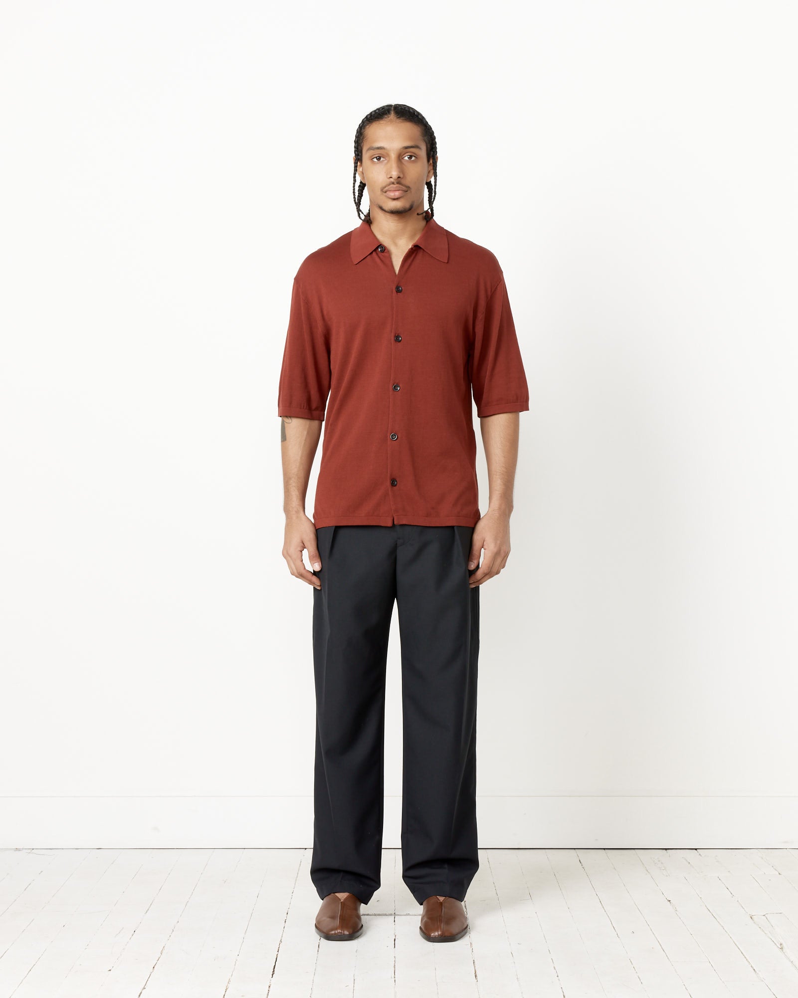 Lemaire Polo Shirt Carmine Red - Carmine Red / L (259747)