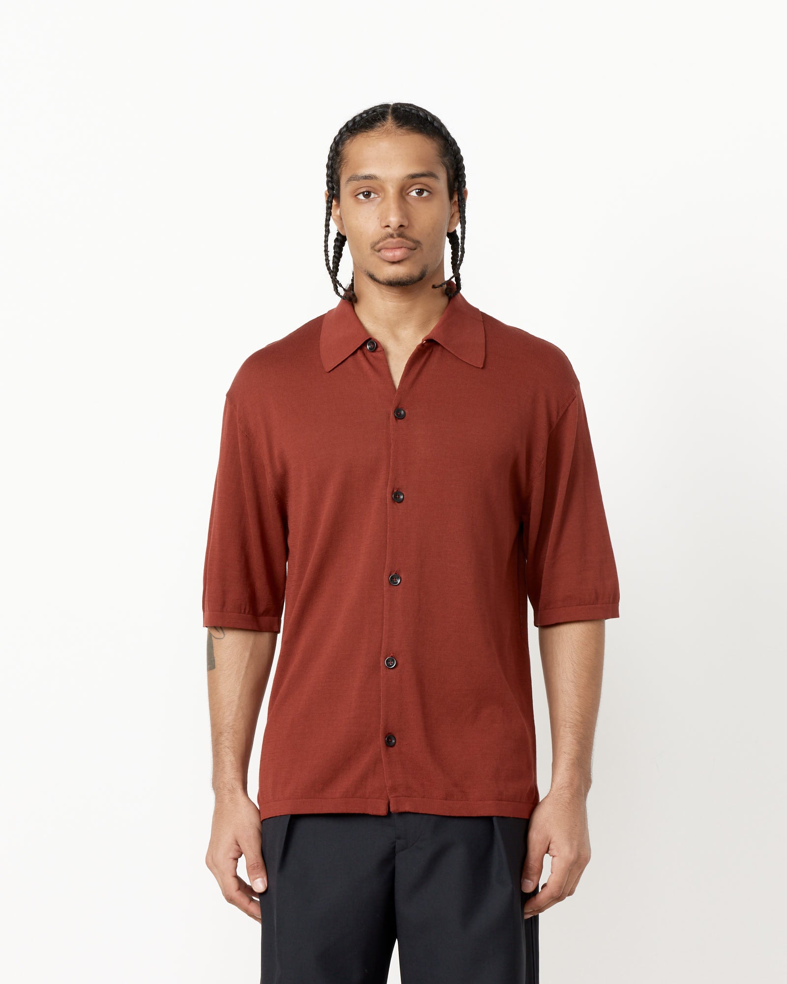 Lemaire Polo Shirt Carmine Red - Carmine Red / L (259747)