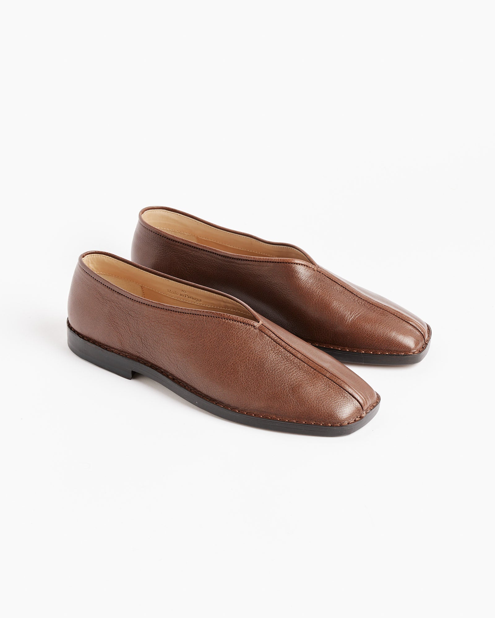 Flat Piped Slippers in Golden Brown - Golden Brown / 43 (259752)