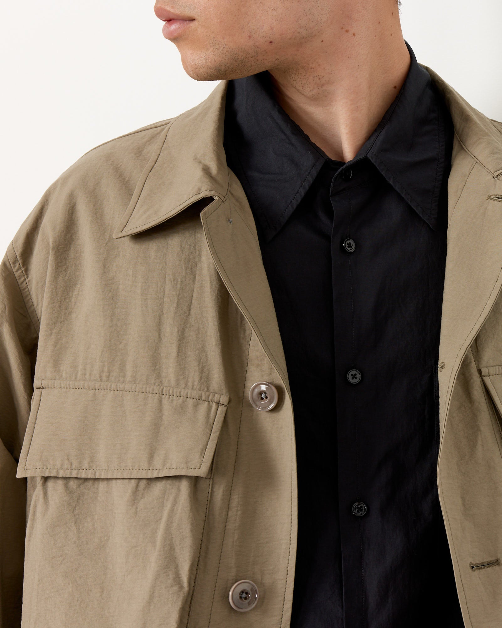 Lemaire Light Field Jacket Dusty Khaki - Dusty Khaki / 48 (259761)