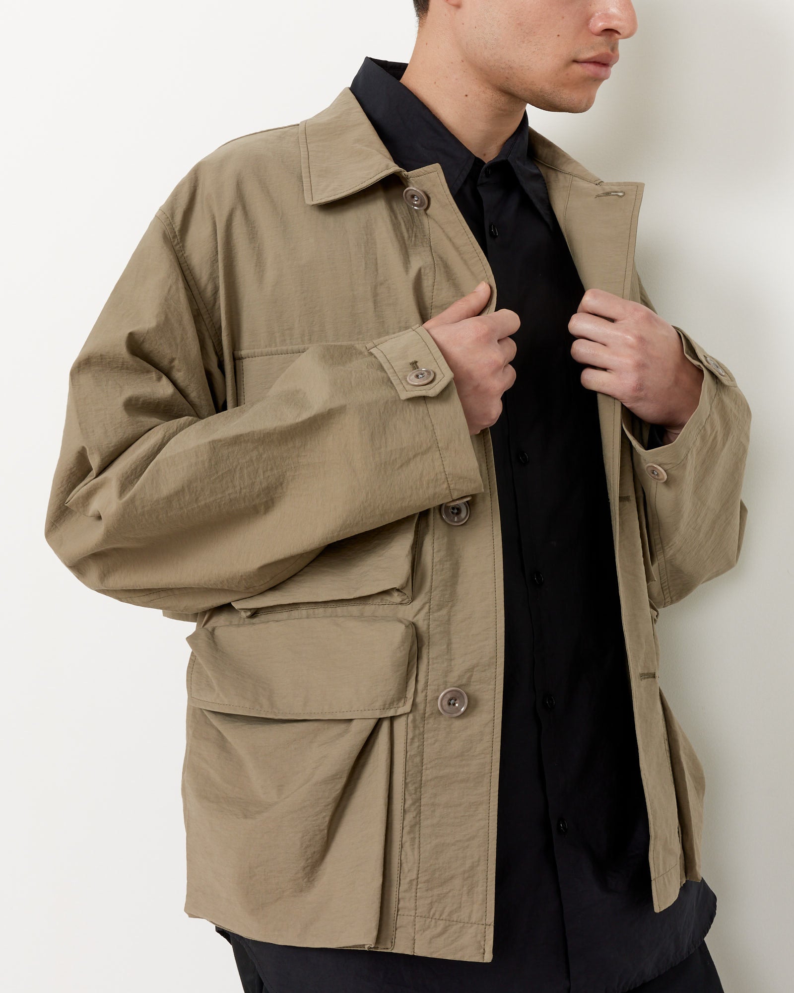 Lemaire Light Field Jacket Dusty Khaki - Dusty Khaki / 48 (259761)