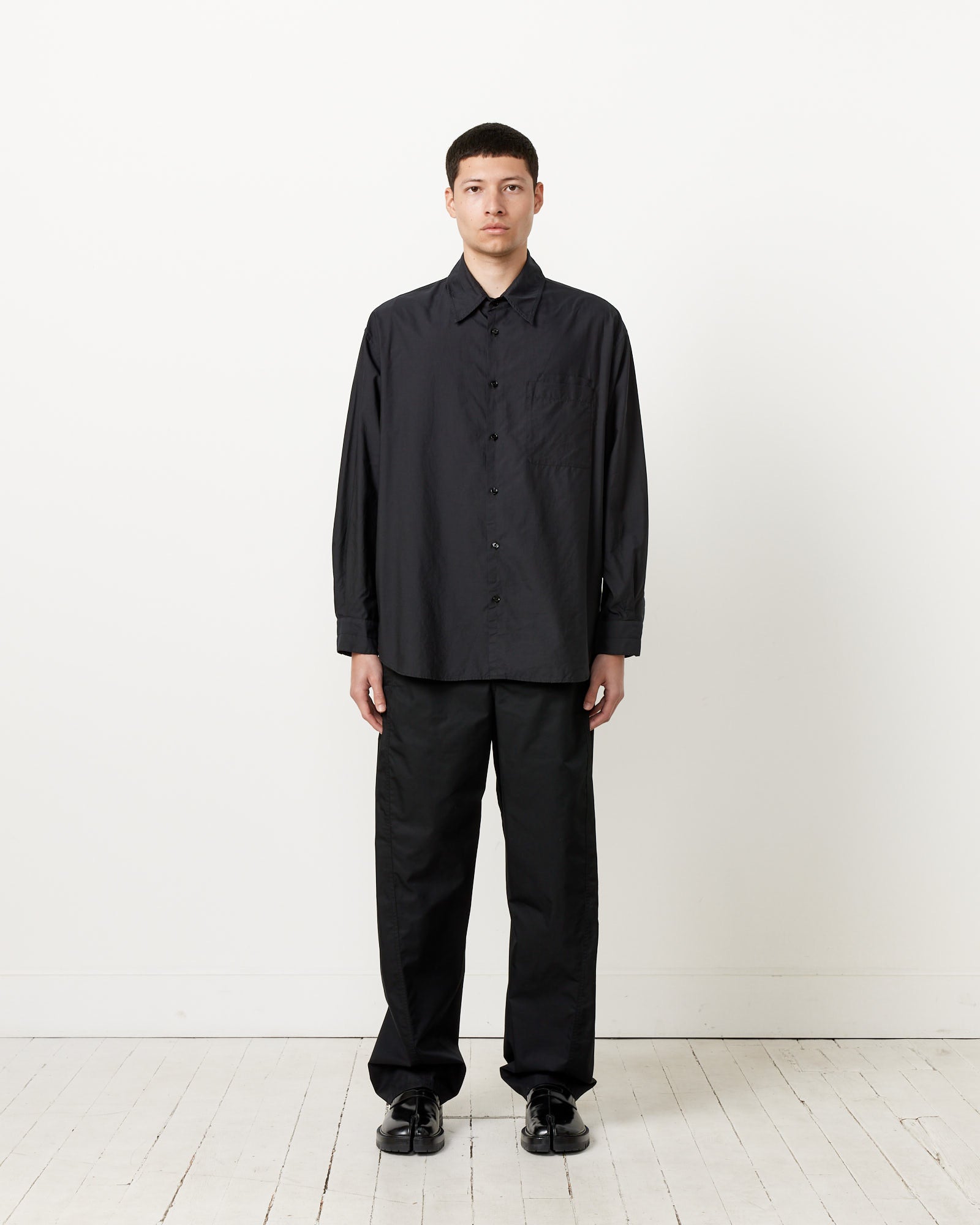 Lemaire Double Pocket L/S Shirt Black - Black / M (259777)