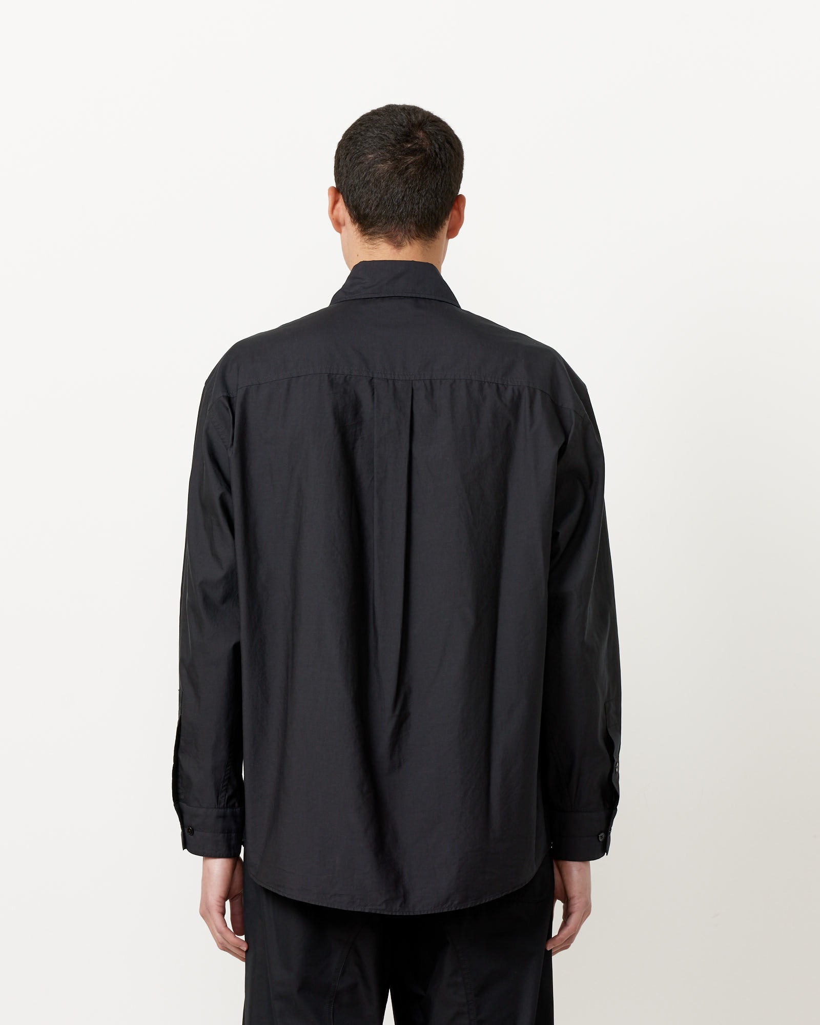 Lemaire Double Pocket L/S Shirt Black - Black / M (259777)