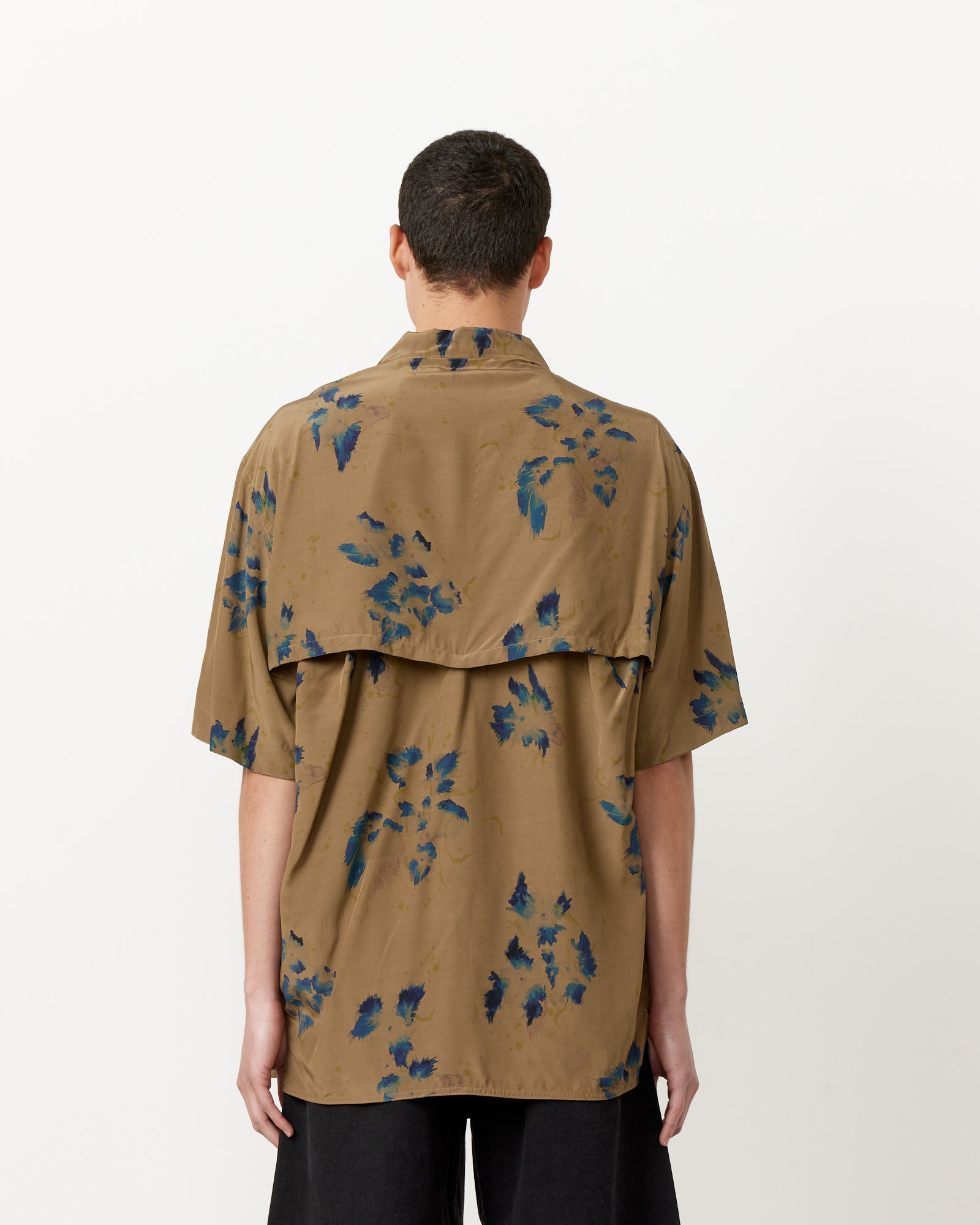 Lemaire Summer Shirt Khaki/Ink - Khaki/Ink / M (259785)