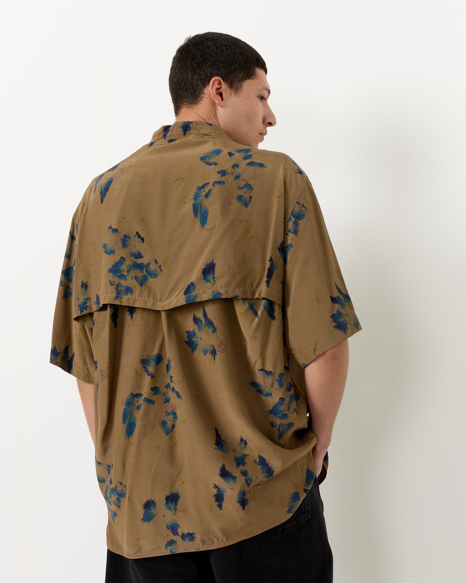 Lemaire Summer Shirt Khaki/Ink - Khaki/Ink / M (259785)