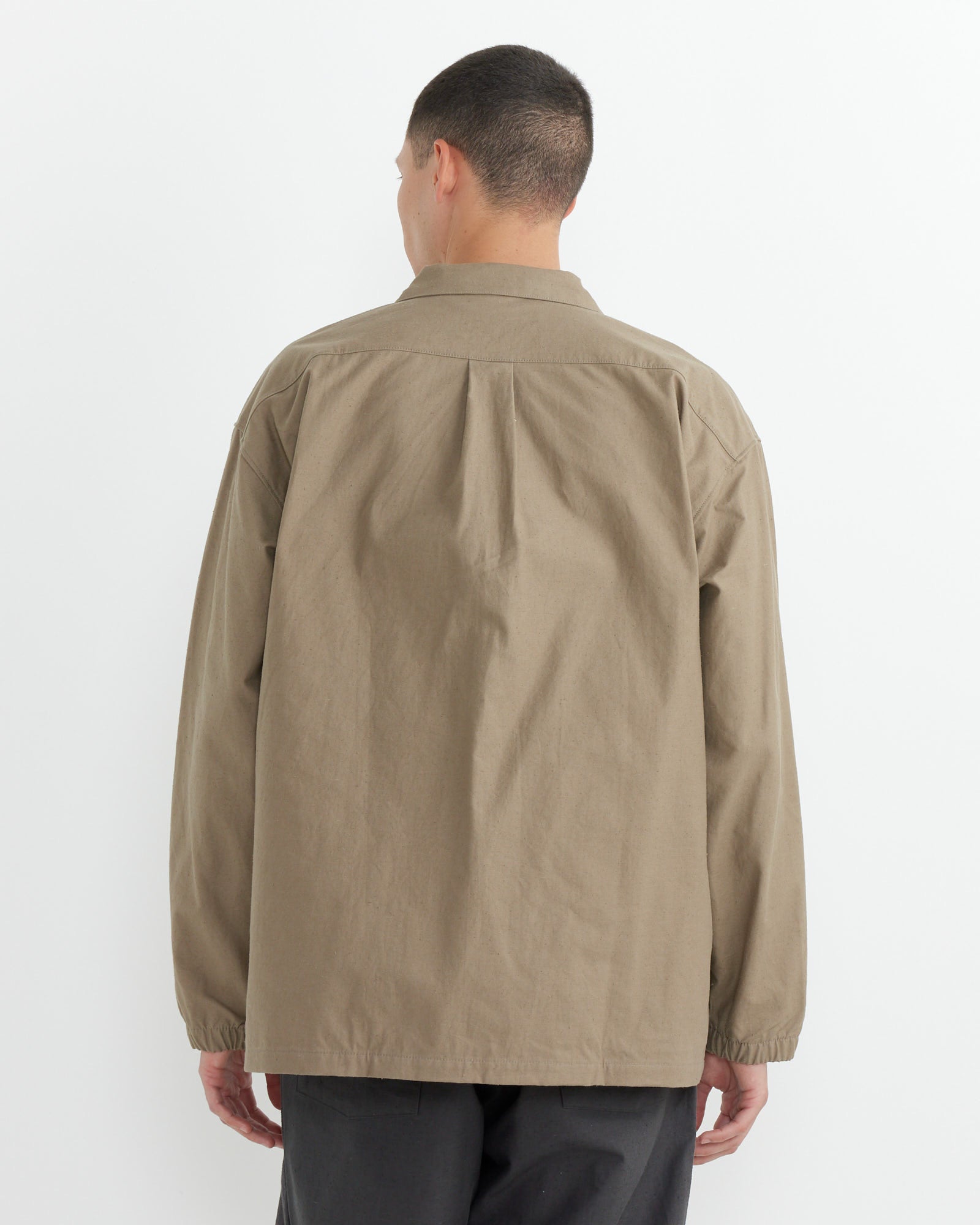 Back Nep Coach Shirt in Sepia