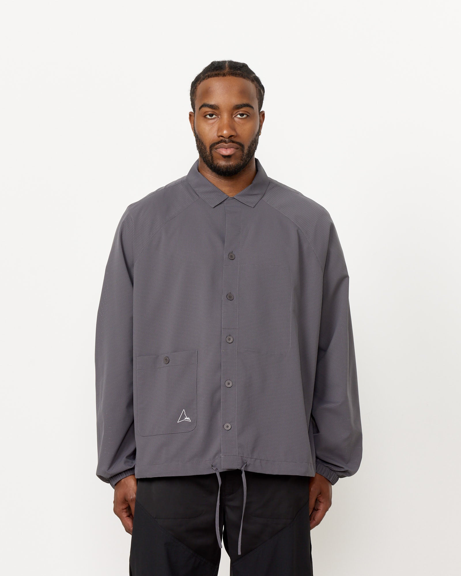 Perforated Shirt in Graphite