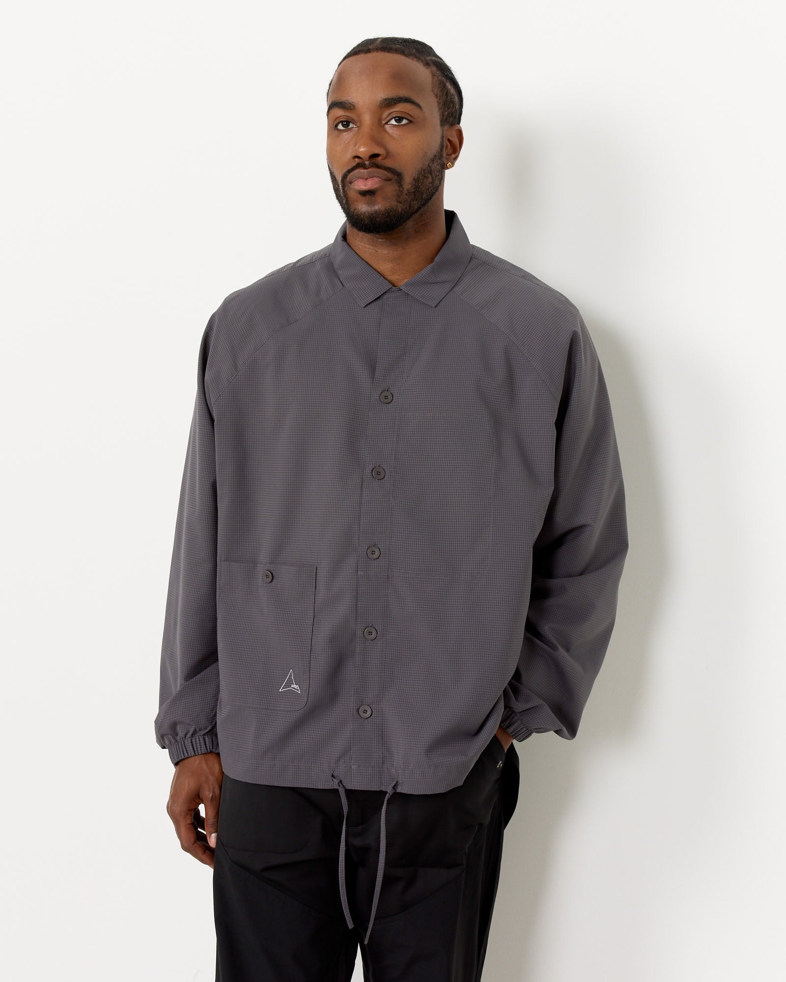 ROA Perforated Shirt Graphite - Graphite / L (259984)