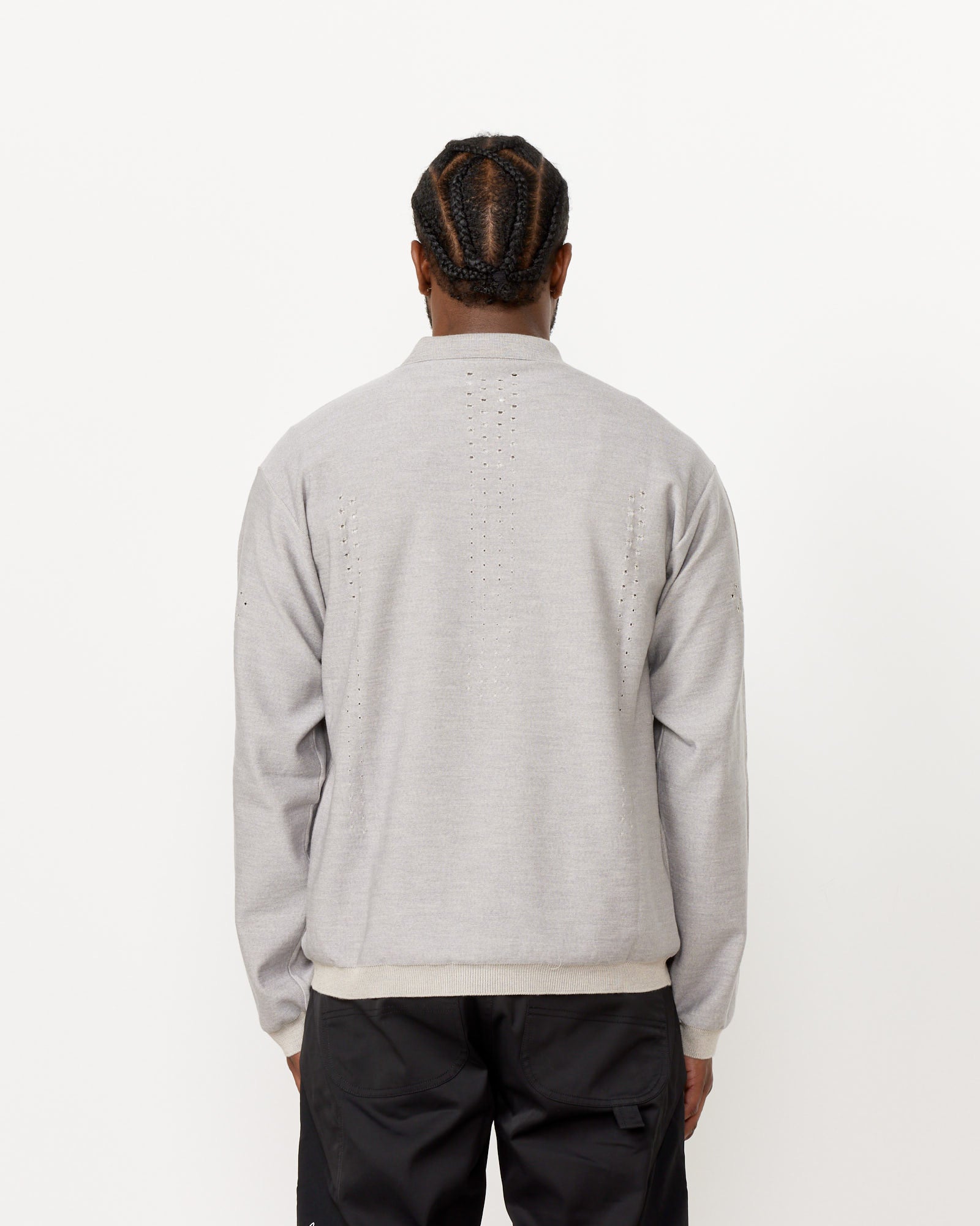 Merino Polo in Grey