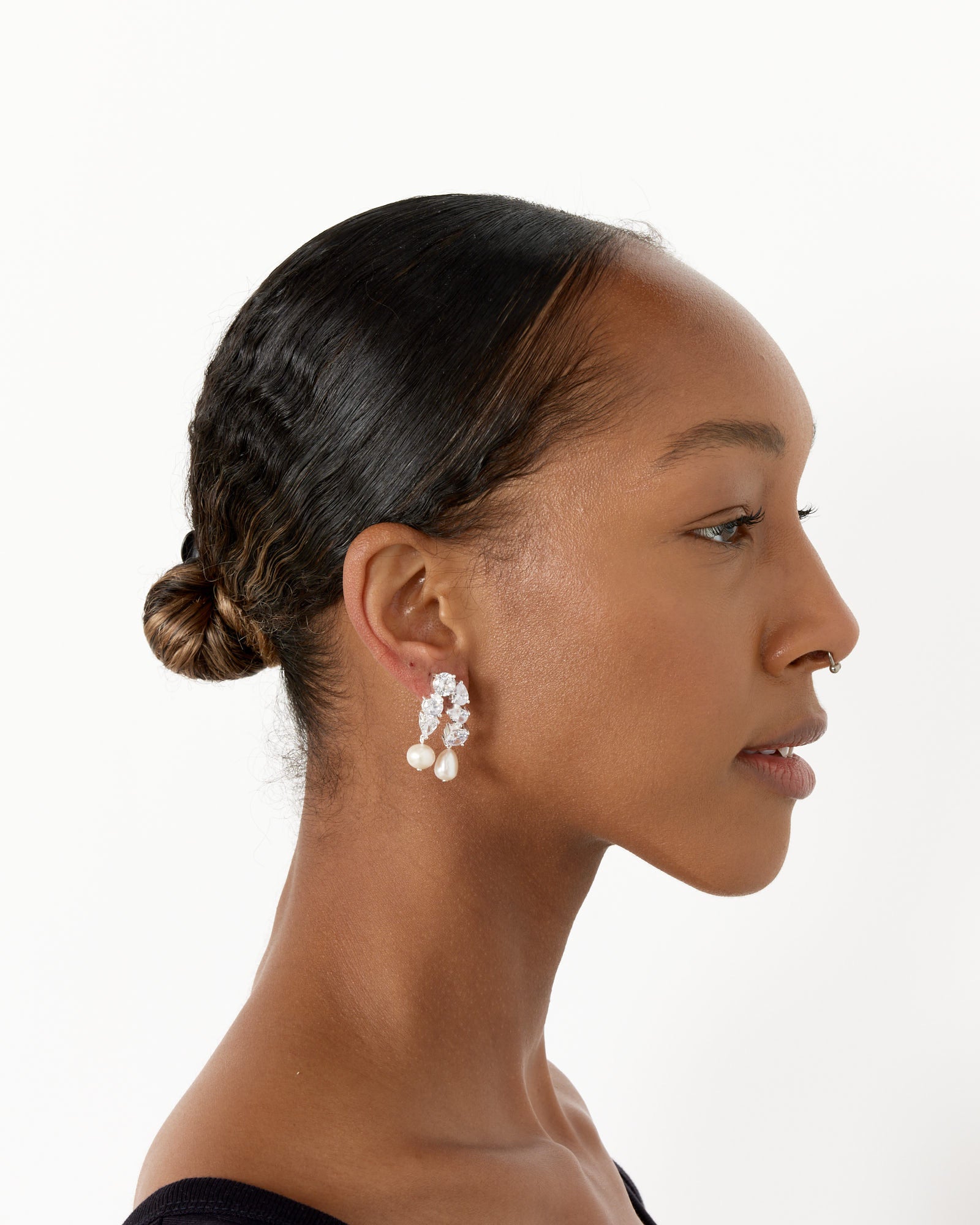 Completedworks Cascading Pearls/Zirconia Earrings - Default Title (260062)