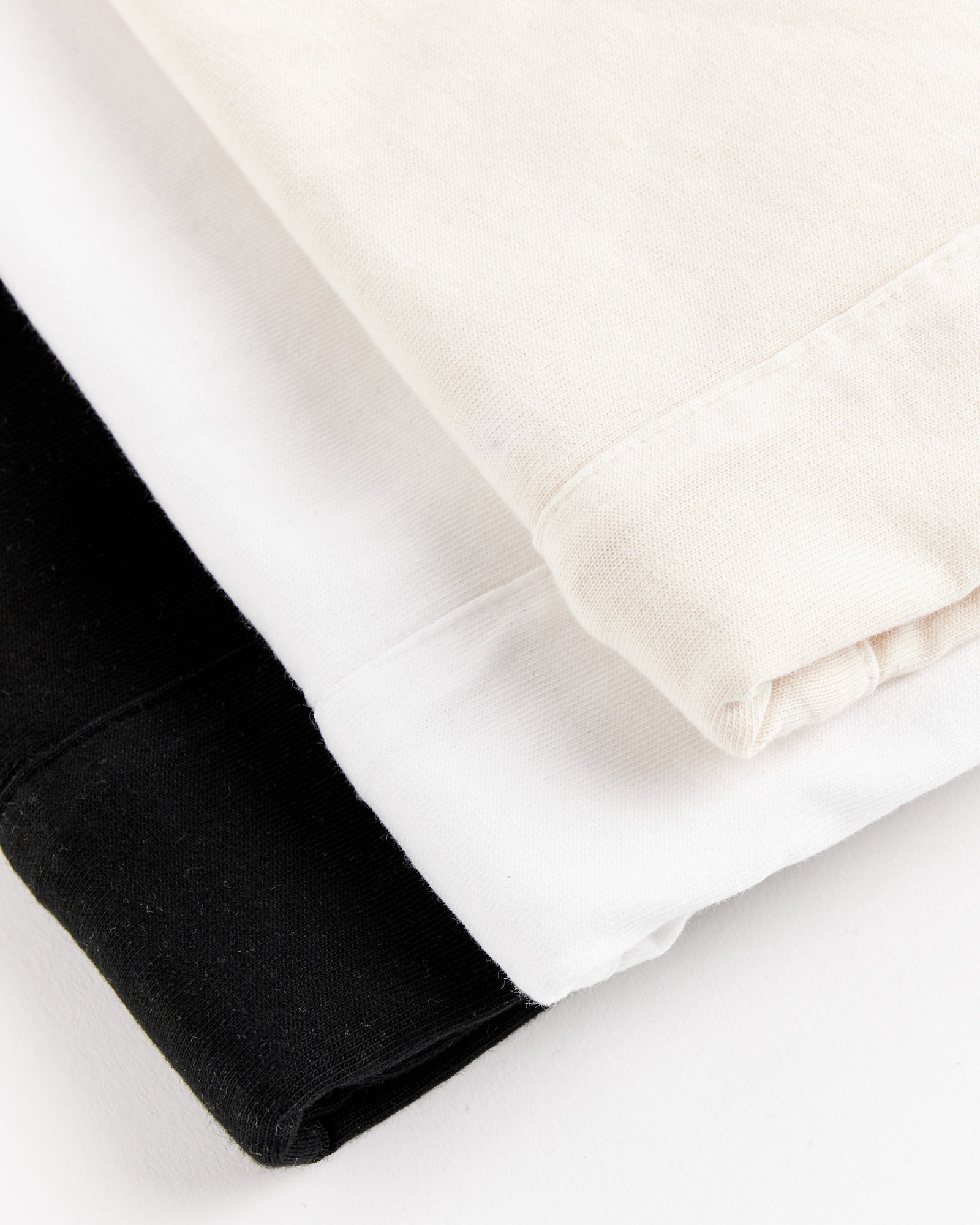 Big Pocket Tee Set of 3 - Black/Natural/White / M (260076)