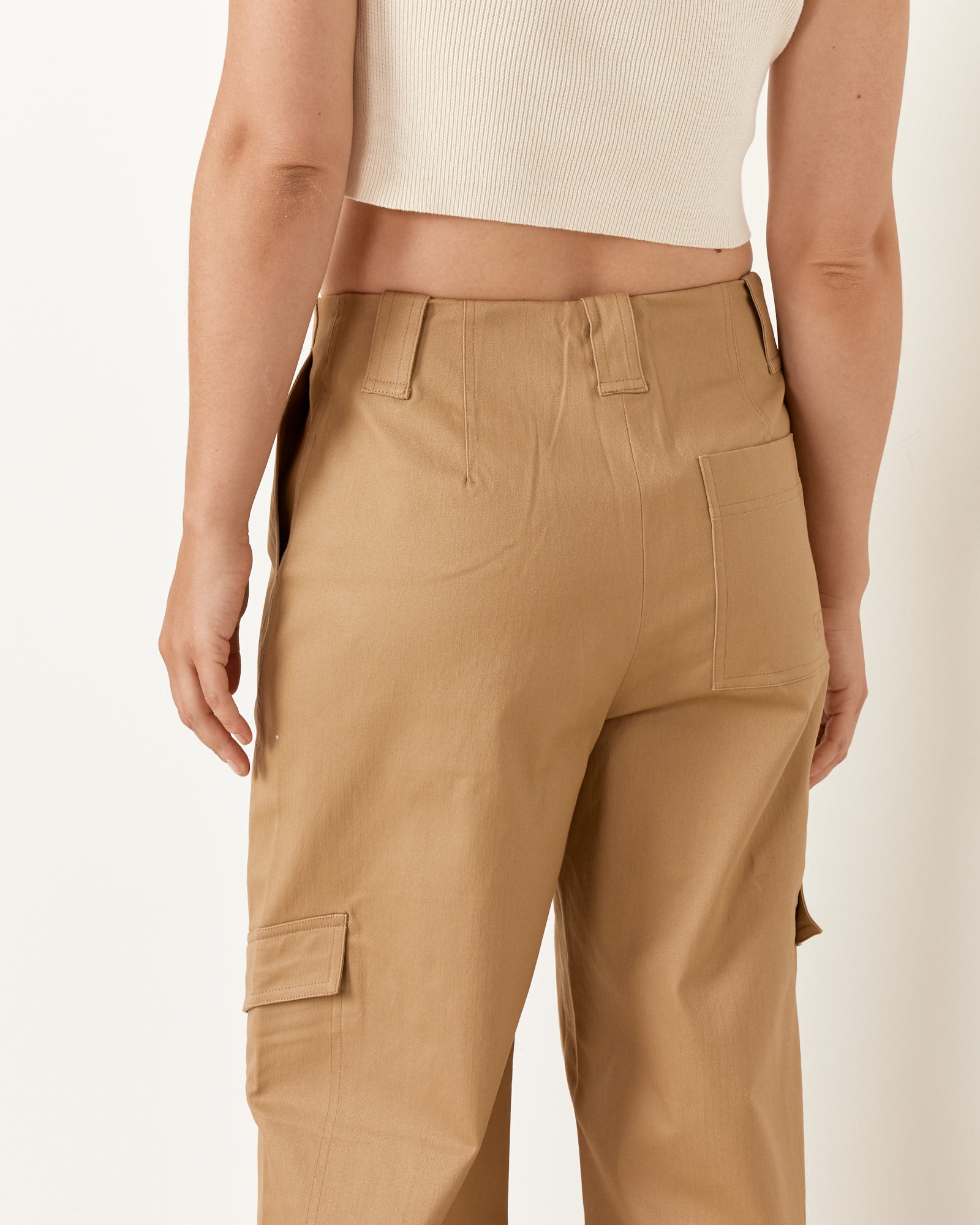 Herringbone Mid Waist Pant in Tiger's Eye