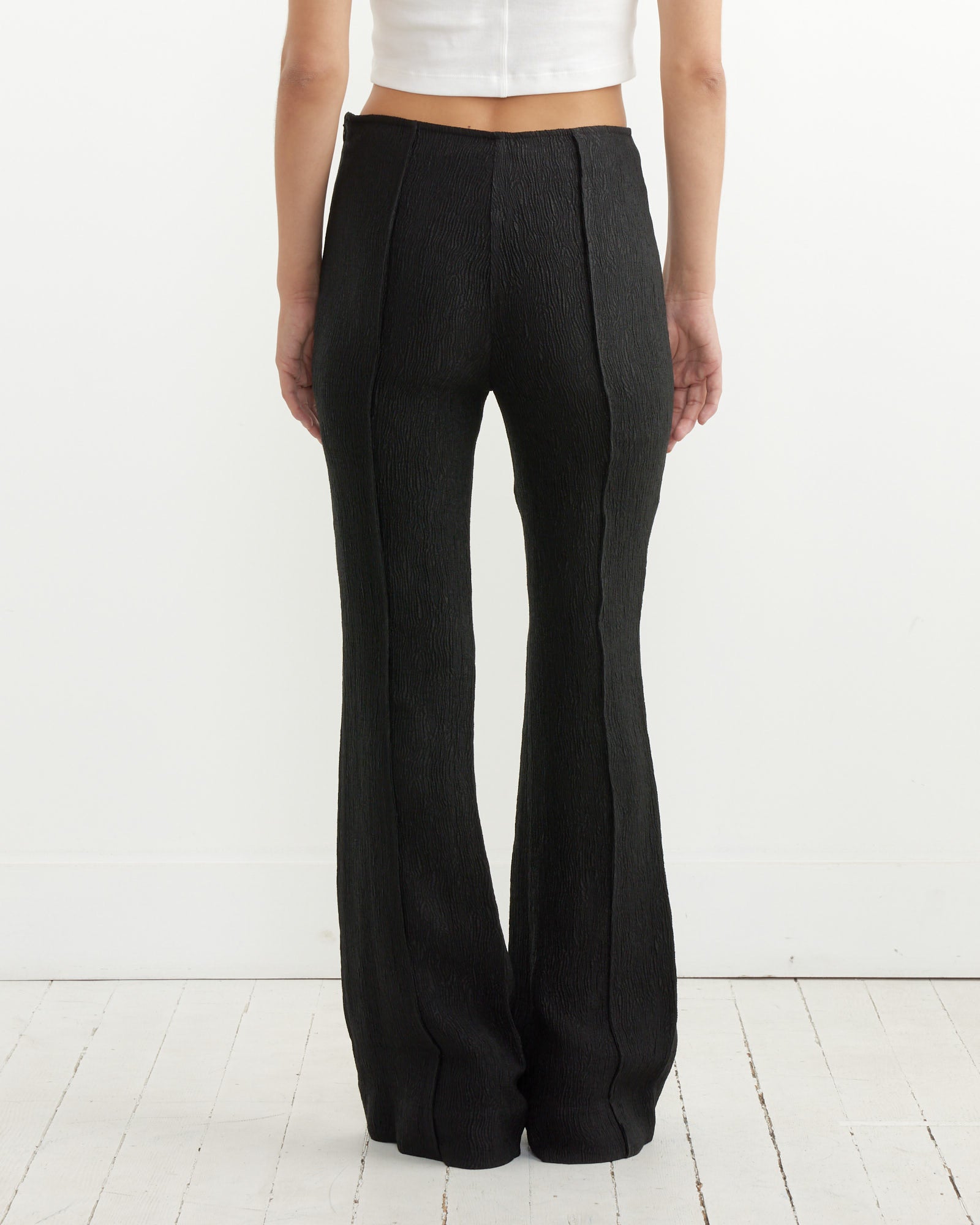 Ganni Crepe Flared Pant Black - Black / 34 (260599)