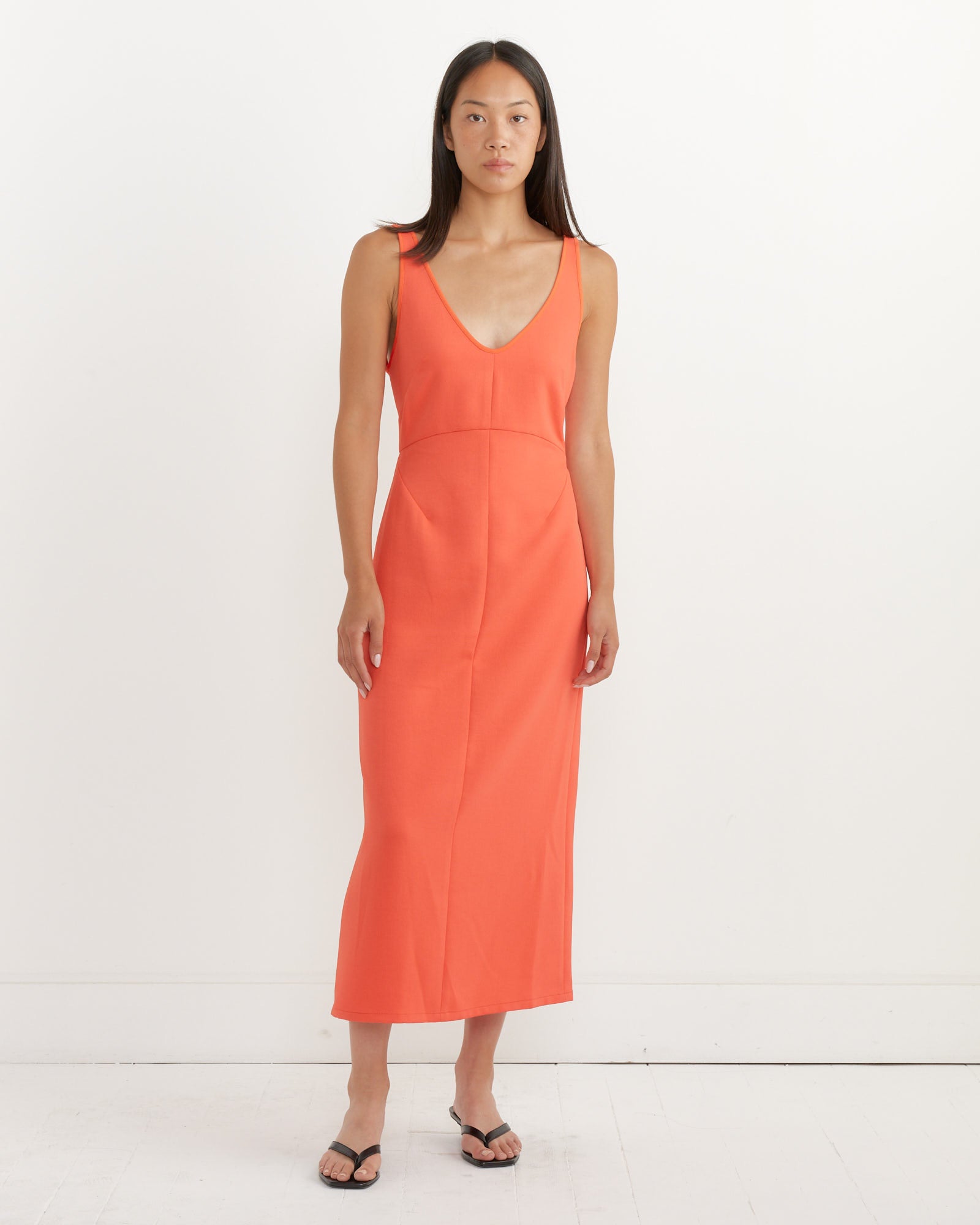 Prim Dress in Coral