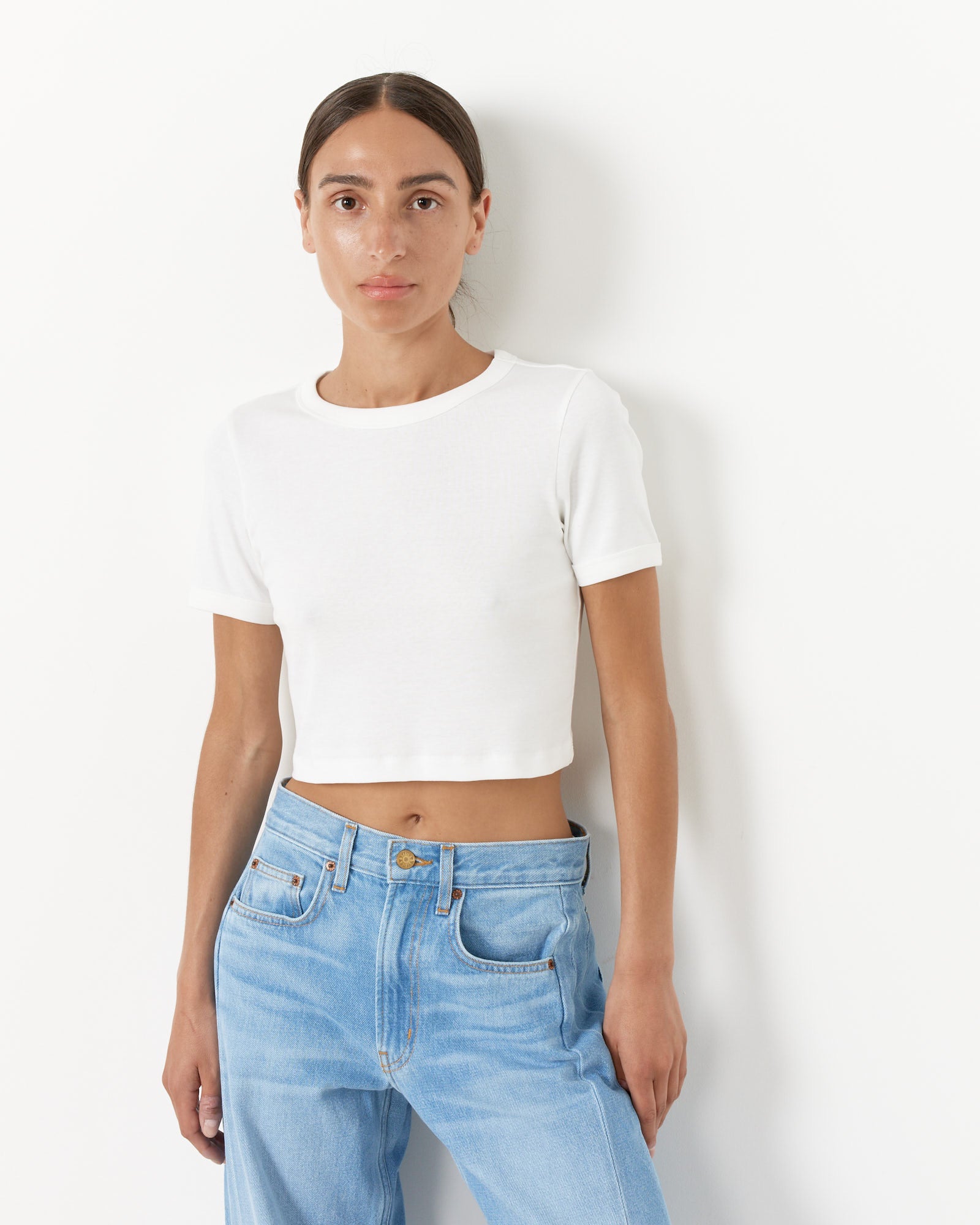 FLORE FLORE Car Crop White - White / S (260744)