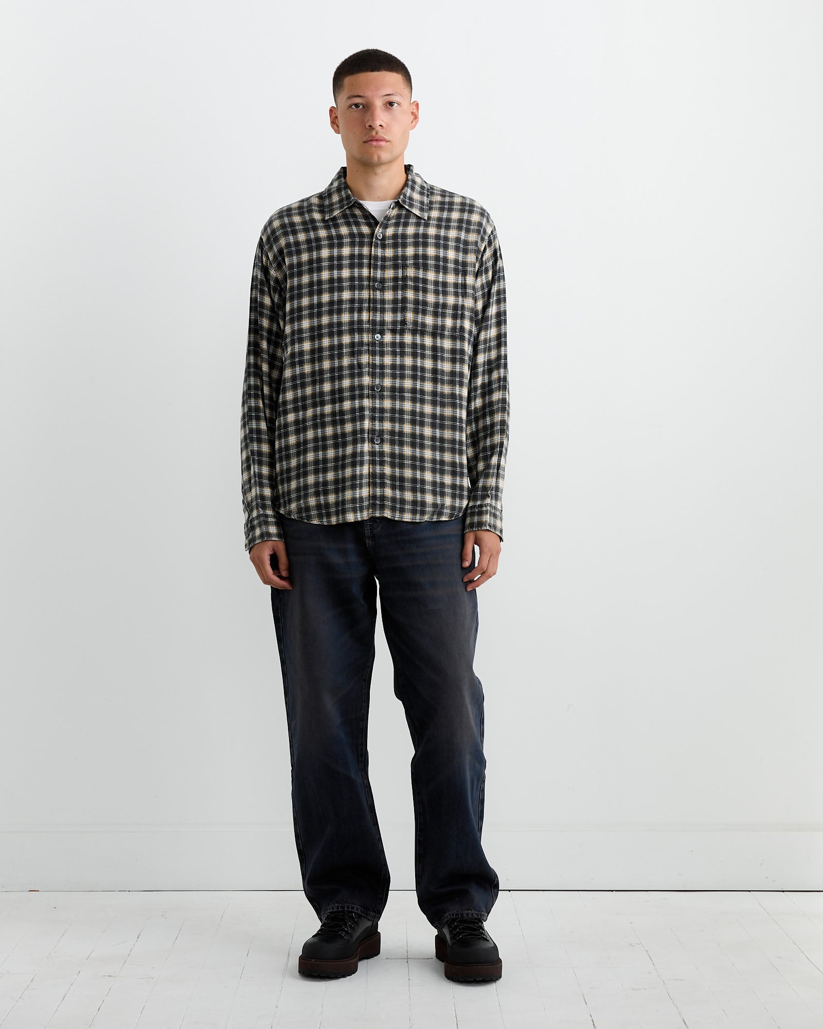 Stussy Matthew Plaid Shirt Black - Black / L (260761)