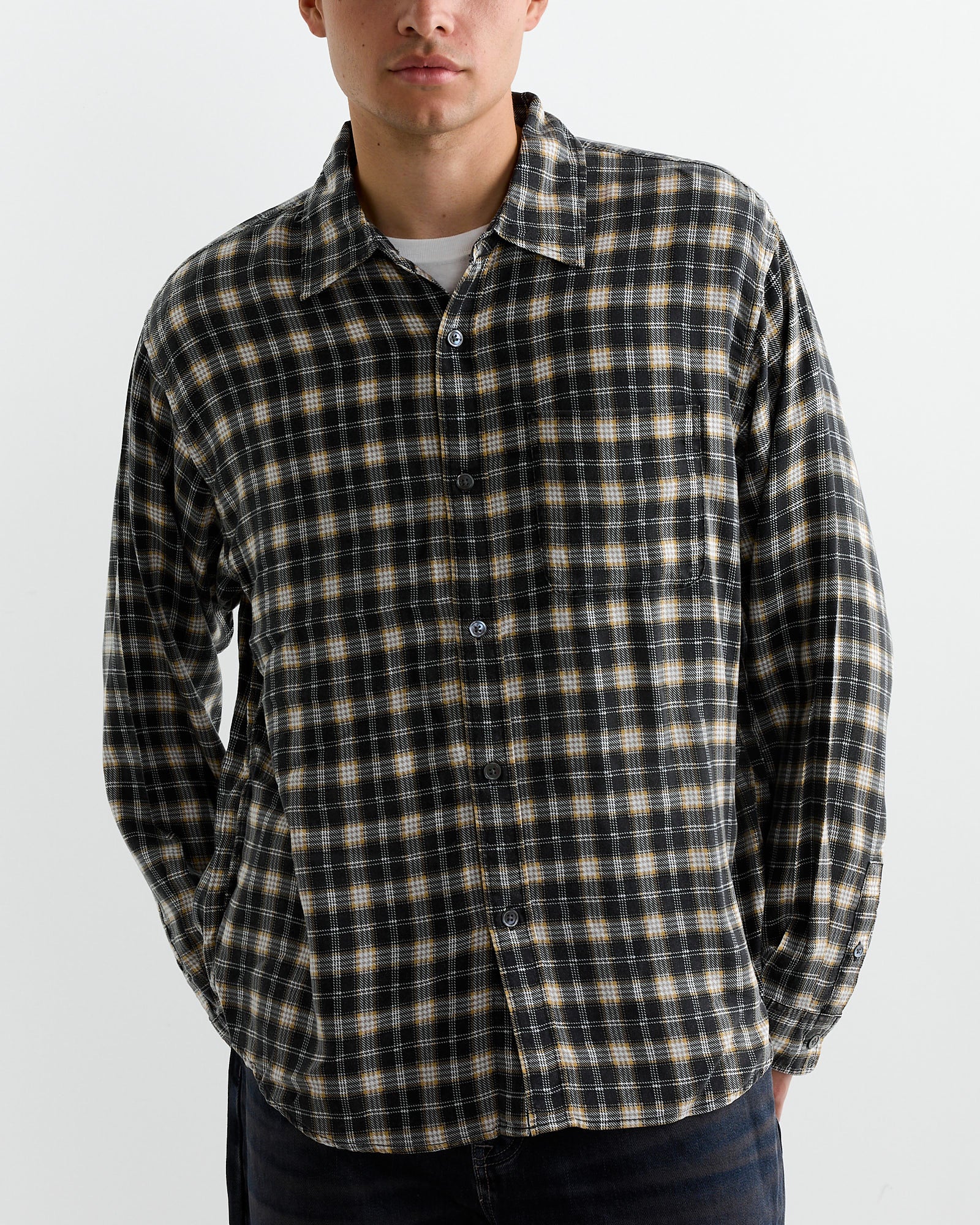 Matthew Plaid Shirt in Black