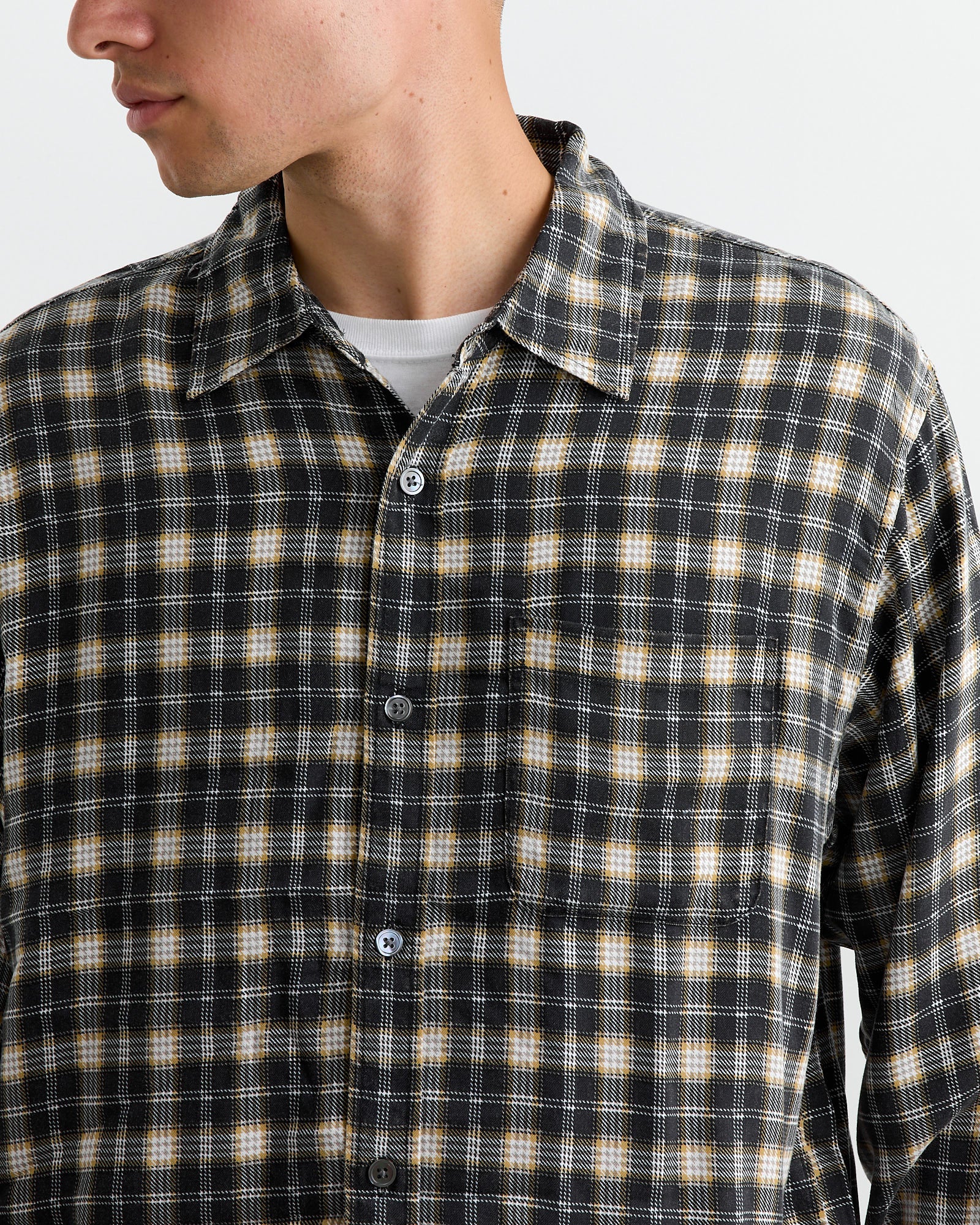 Matthew Plaid Shirt in Black