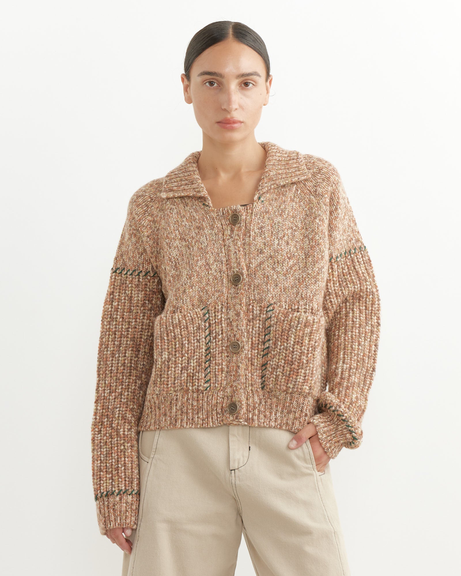 Stitch Cardigan in Fall Mix