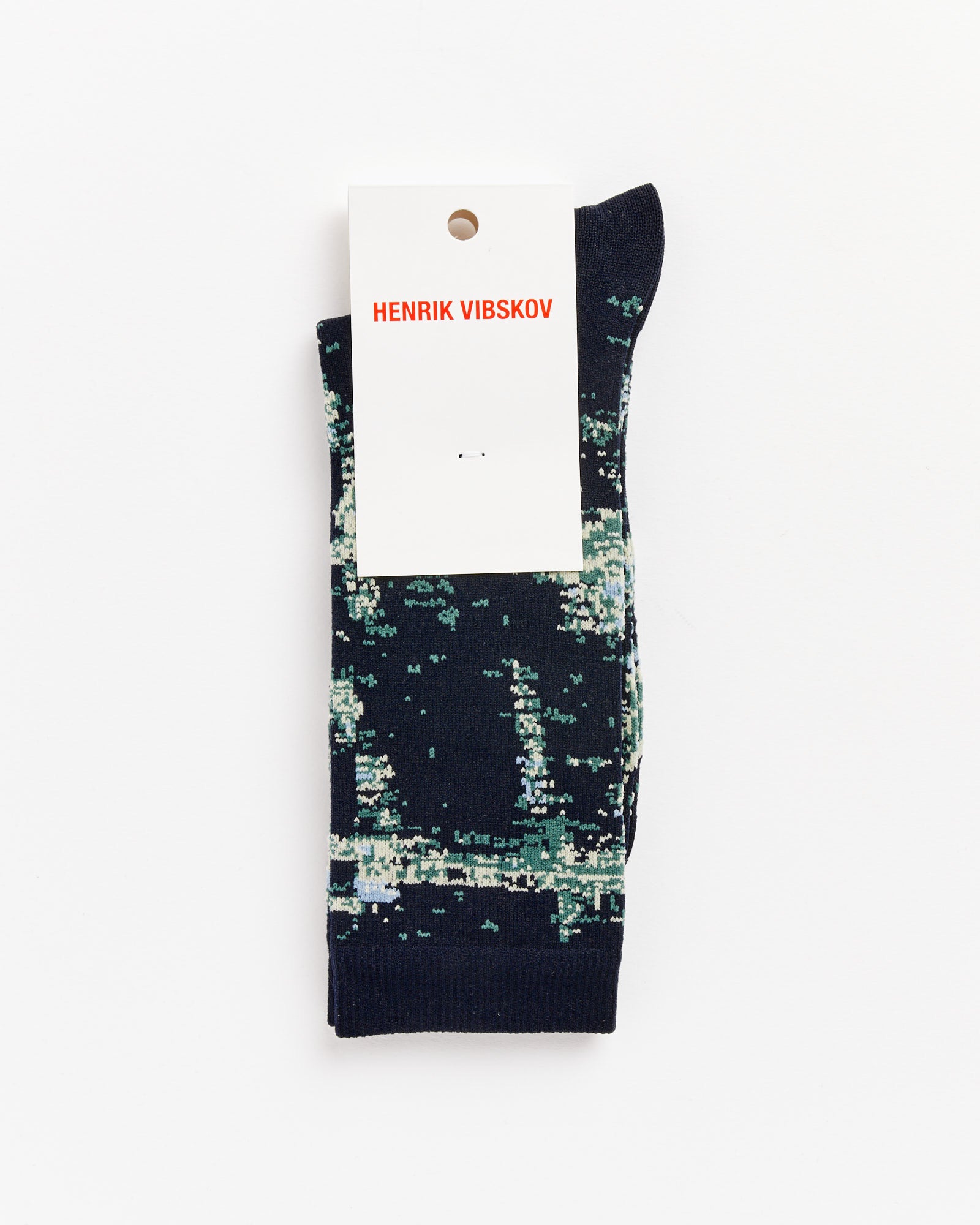 Screen Socks in Black/Green