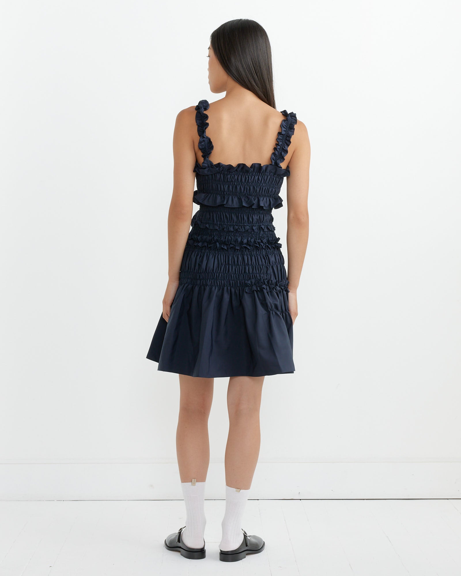 Cecilie Bahnsen Oona Dress Navy - Navy / 6 (260962)