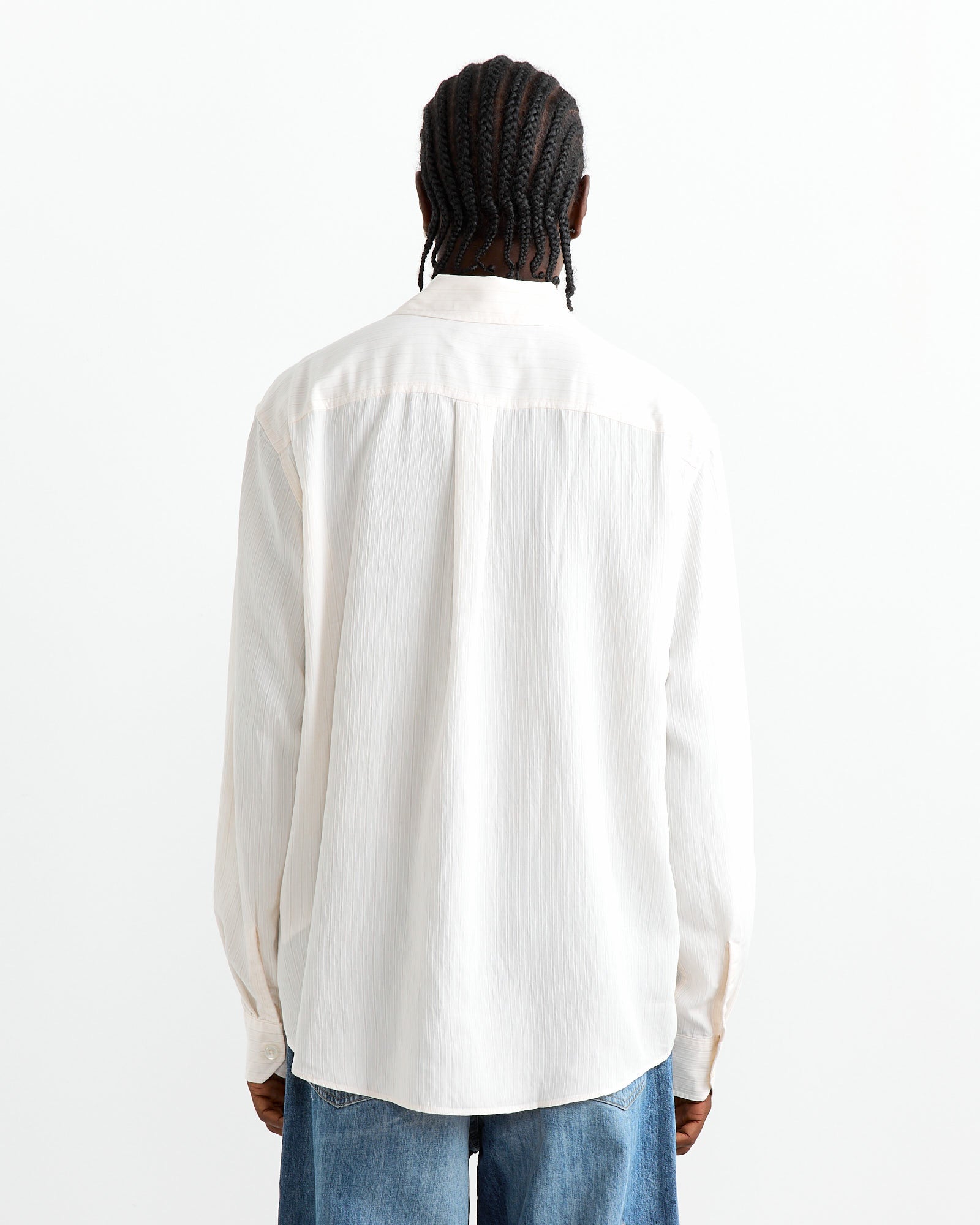 Beyond Shirt in Cream Stripe Viscose